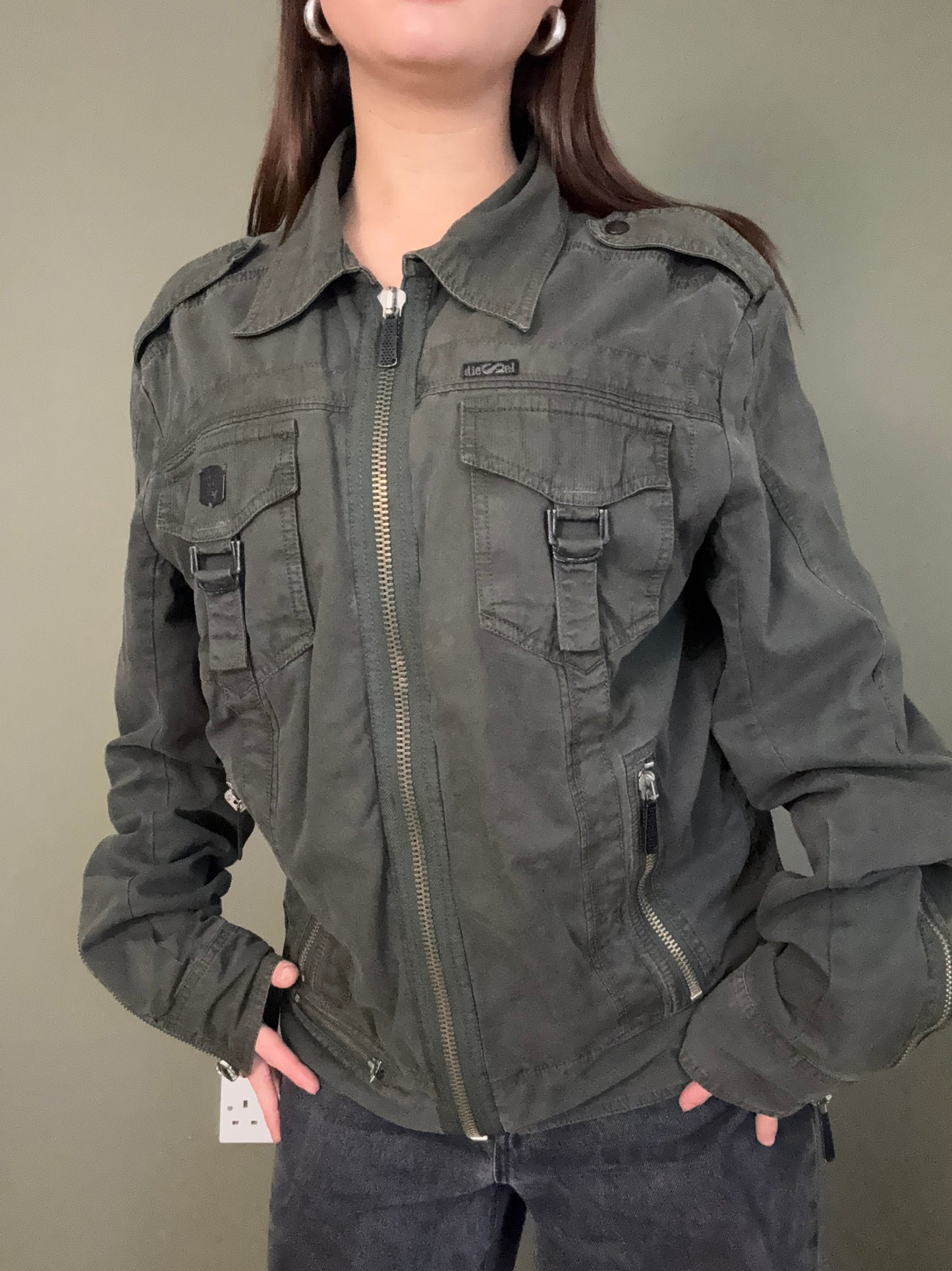 Diesel Khaki Cargo Jacket (XL)