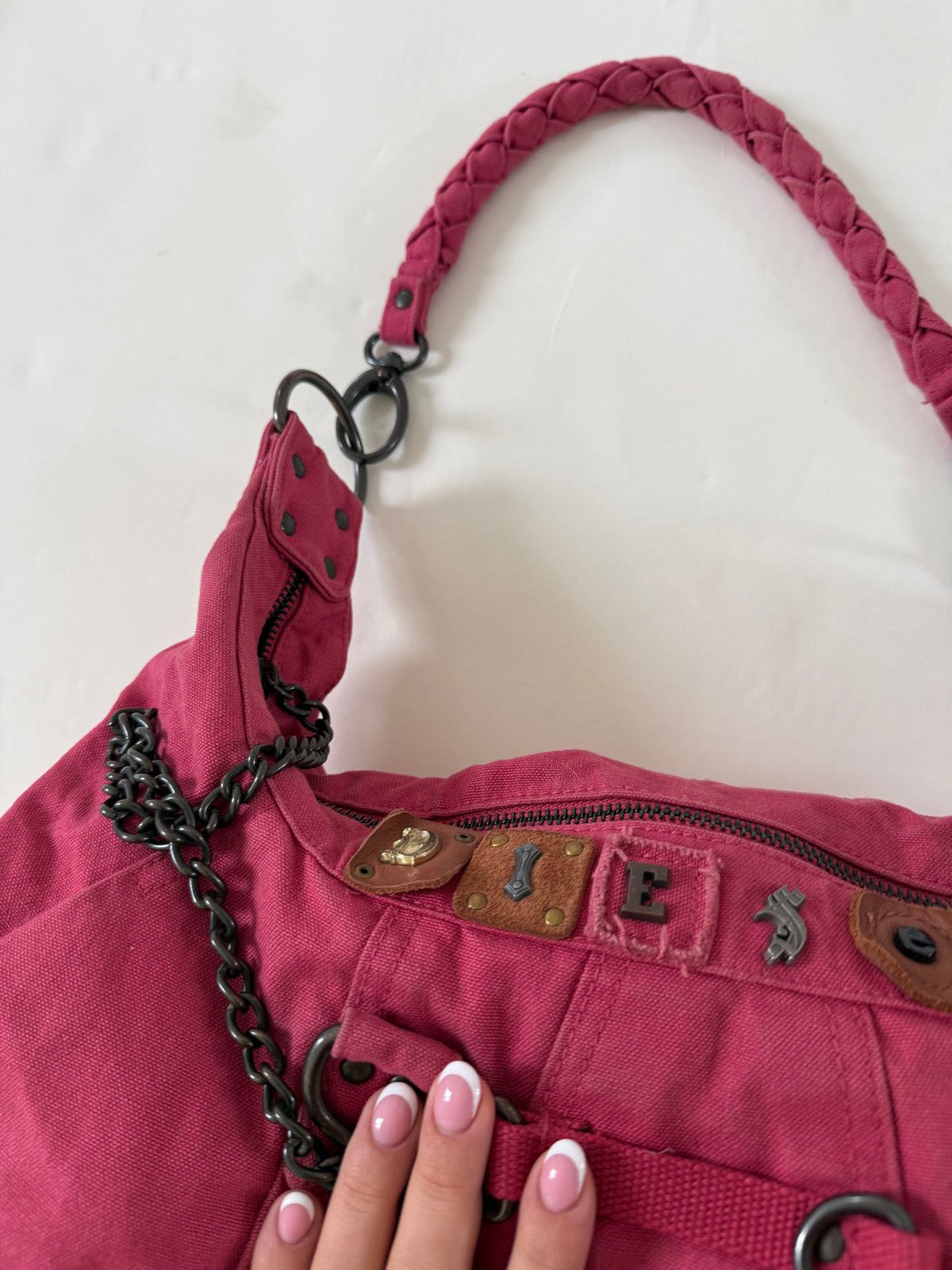 Vintage Diesel Pink Slouchy Handbag