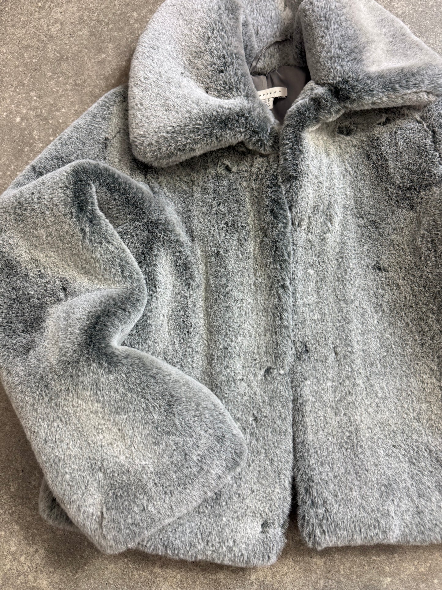 Faux Fur Grey Jacket (UK8)