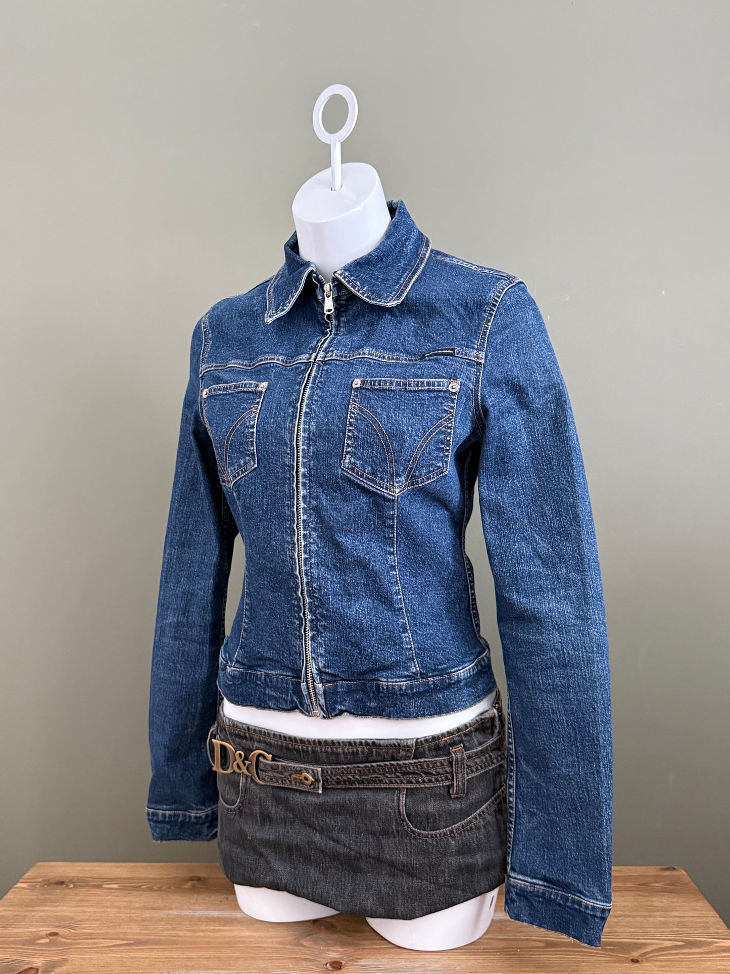 Dolce & Gabbana Denim Fitted Jacket (S)
