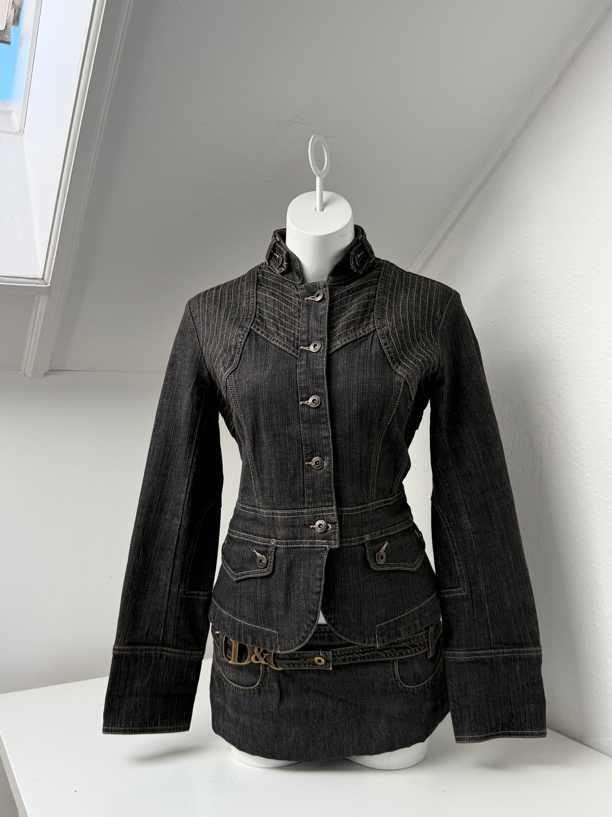 Karen Millen Denim Corset Jacket (UK14)