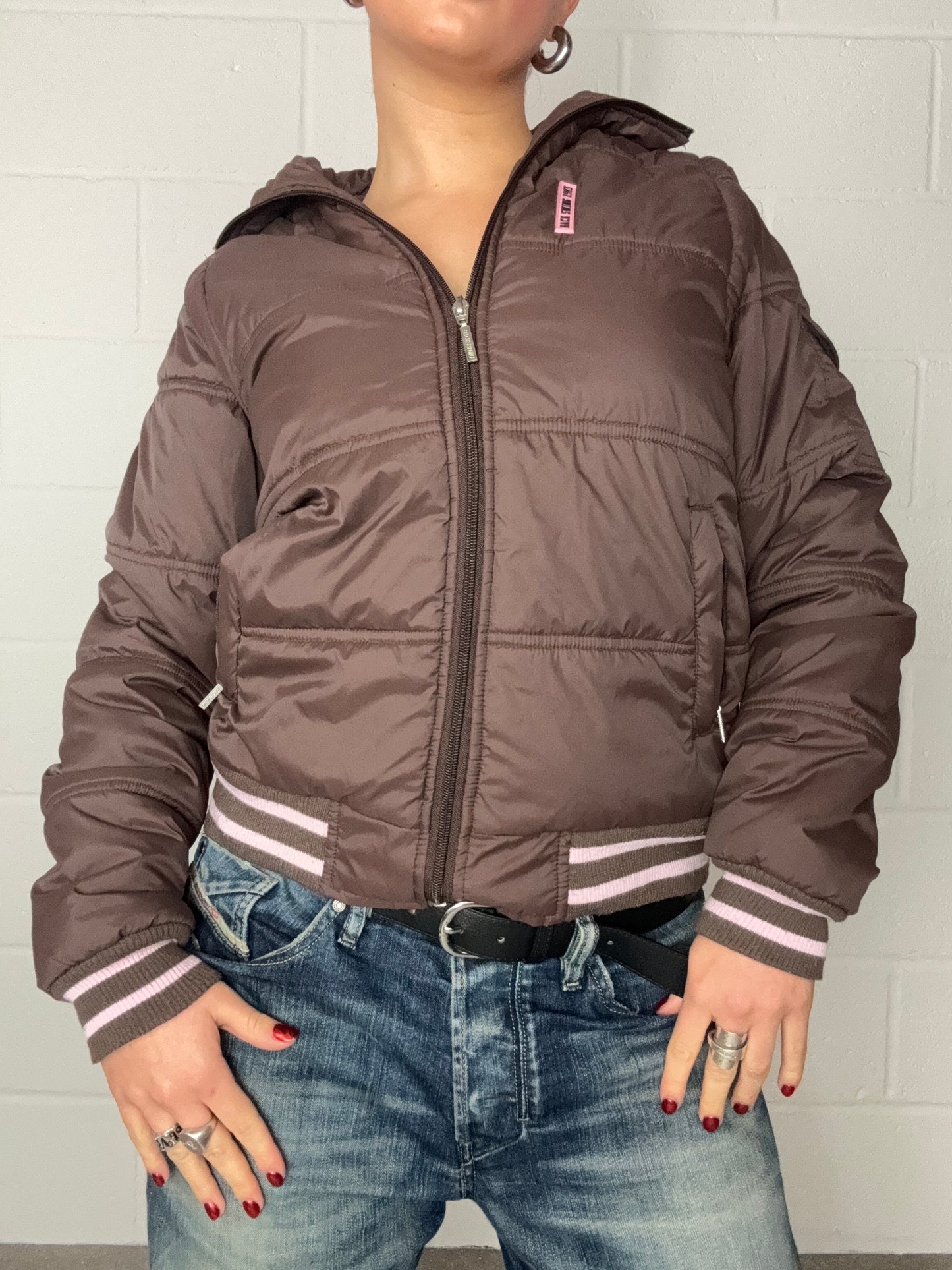 Y2K Brown Puffer Jacket