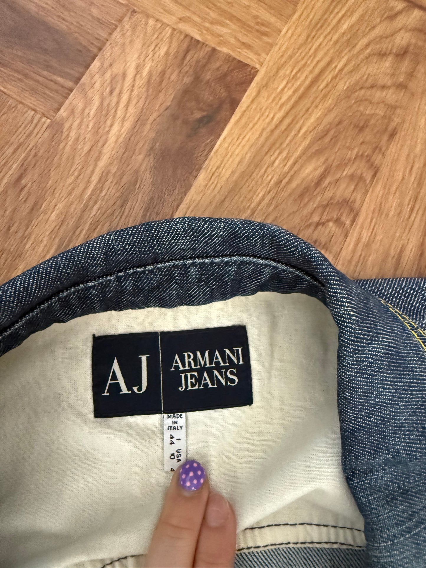 Armani Denim Military Jacket (UK14)