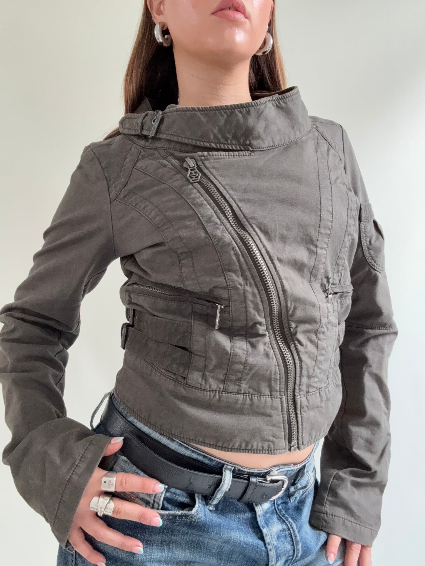 Diesel Cropped Utility Jacket (L)