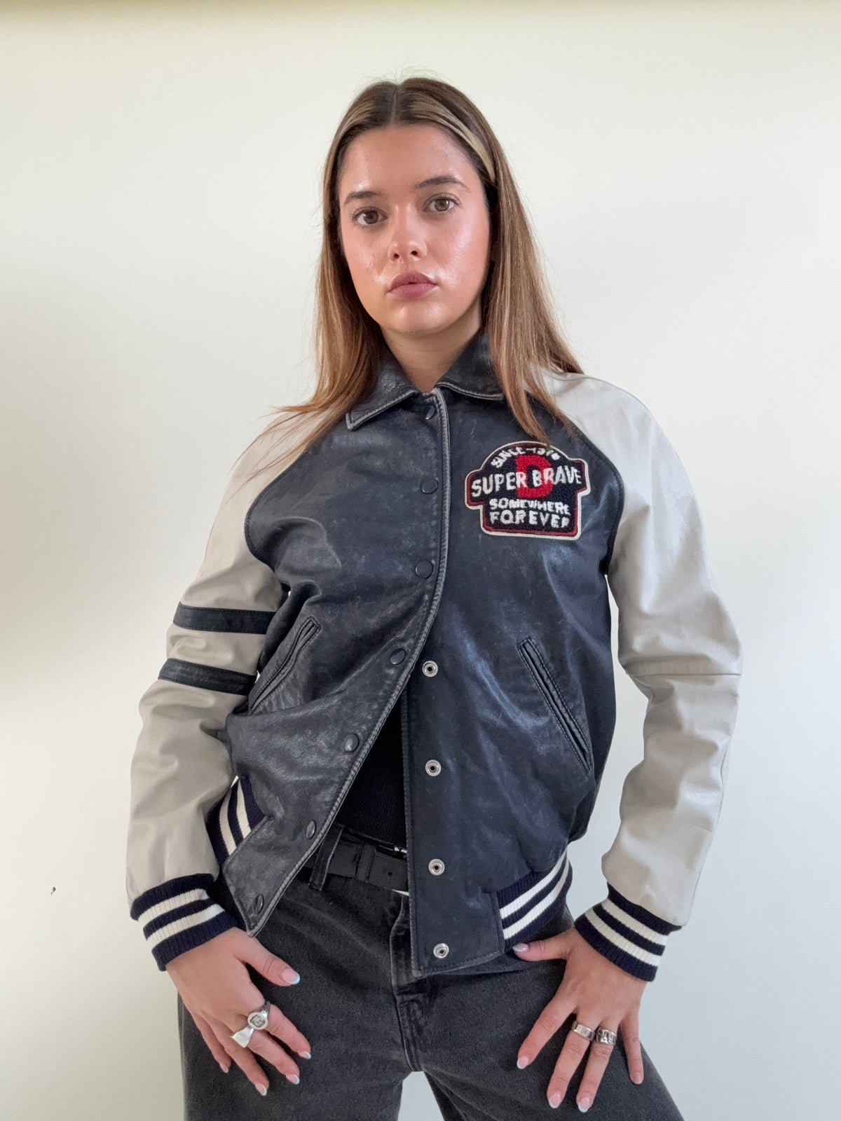 Diesel Leather Bomber Jacket (S)
