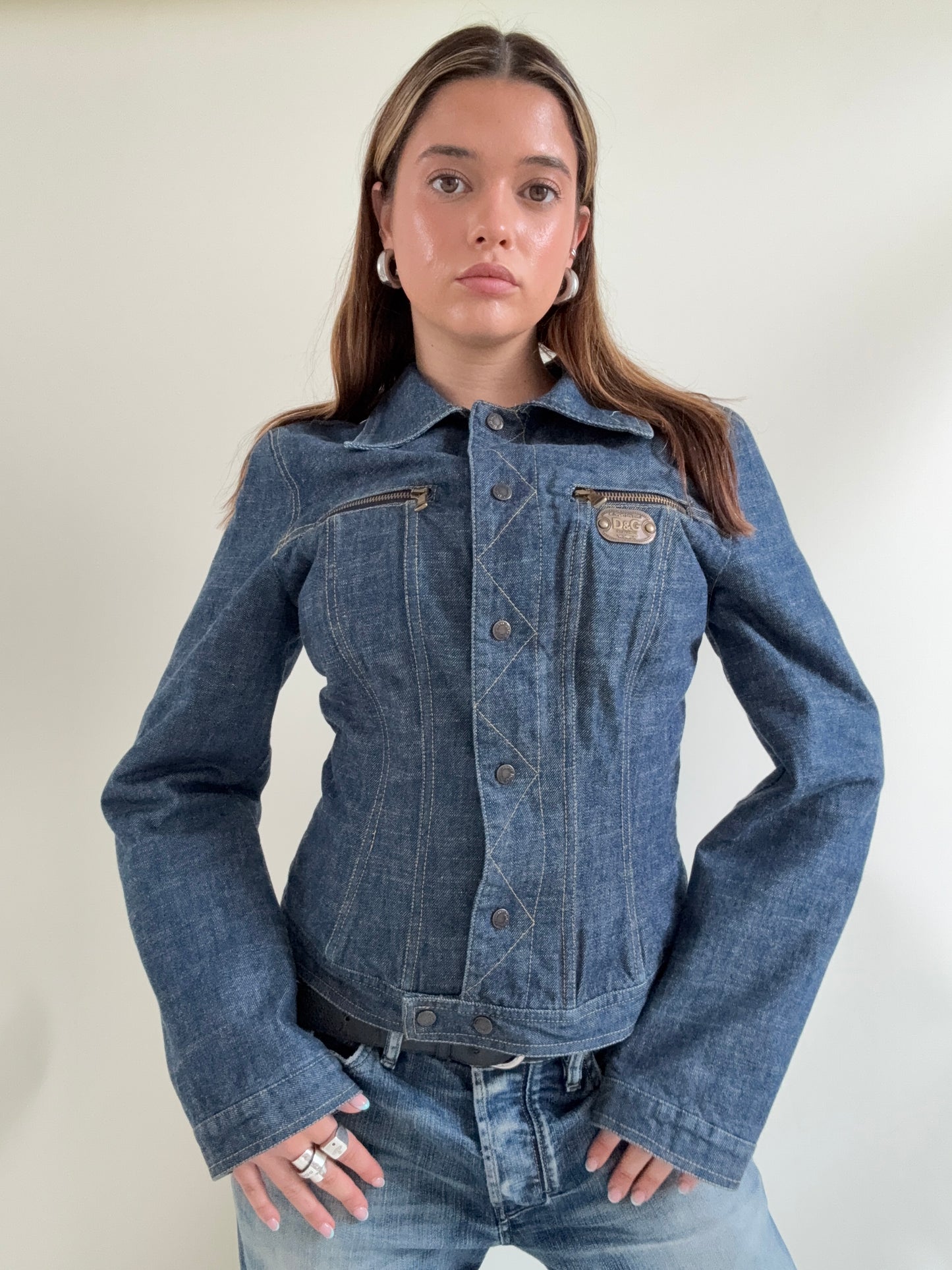 Vintage Dolce & Gabbana Fitted Denim Jacket (M)