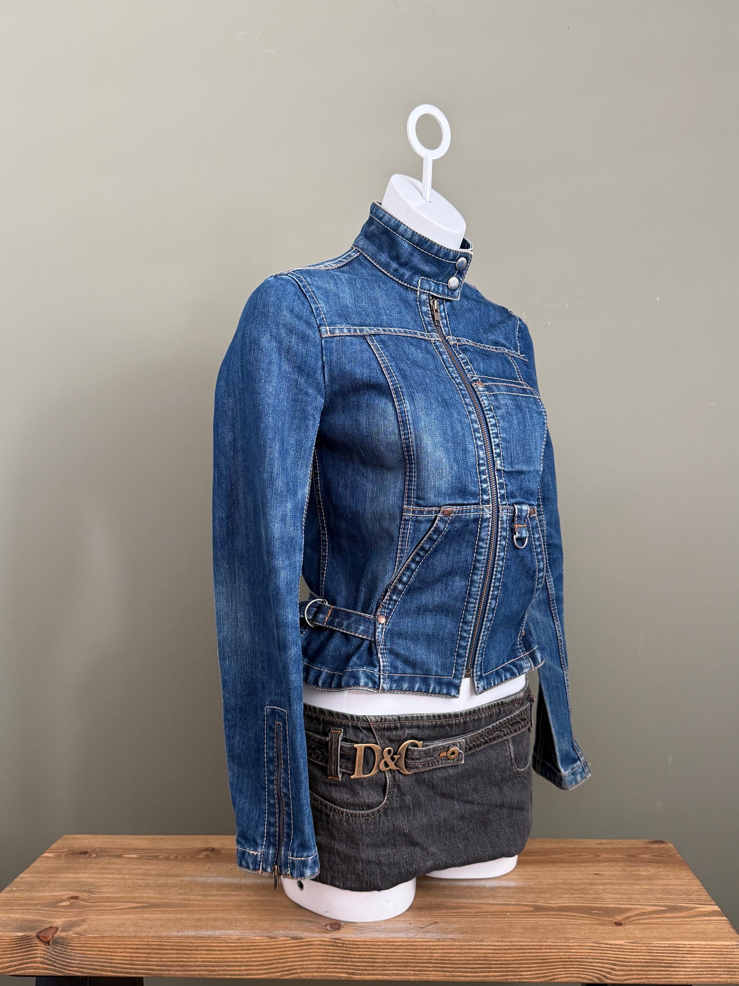 French Connection Denim Cargo Jacket (UK10)