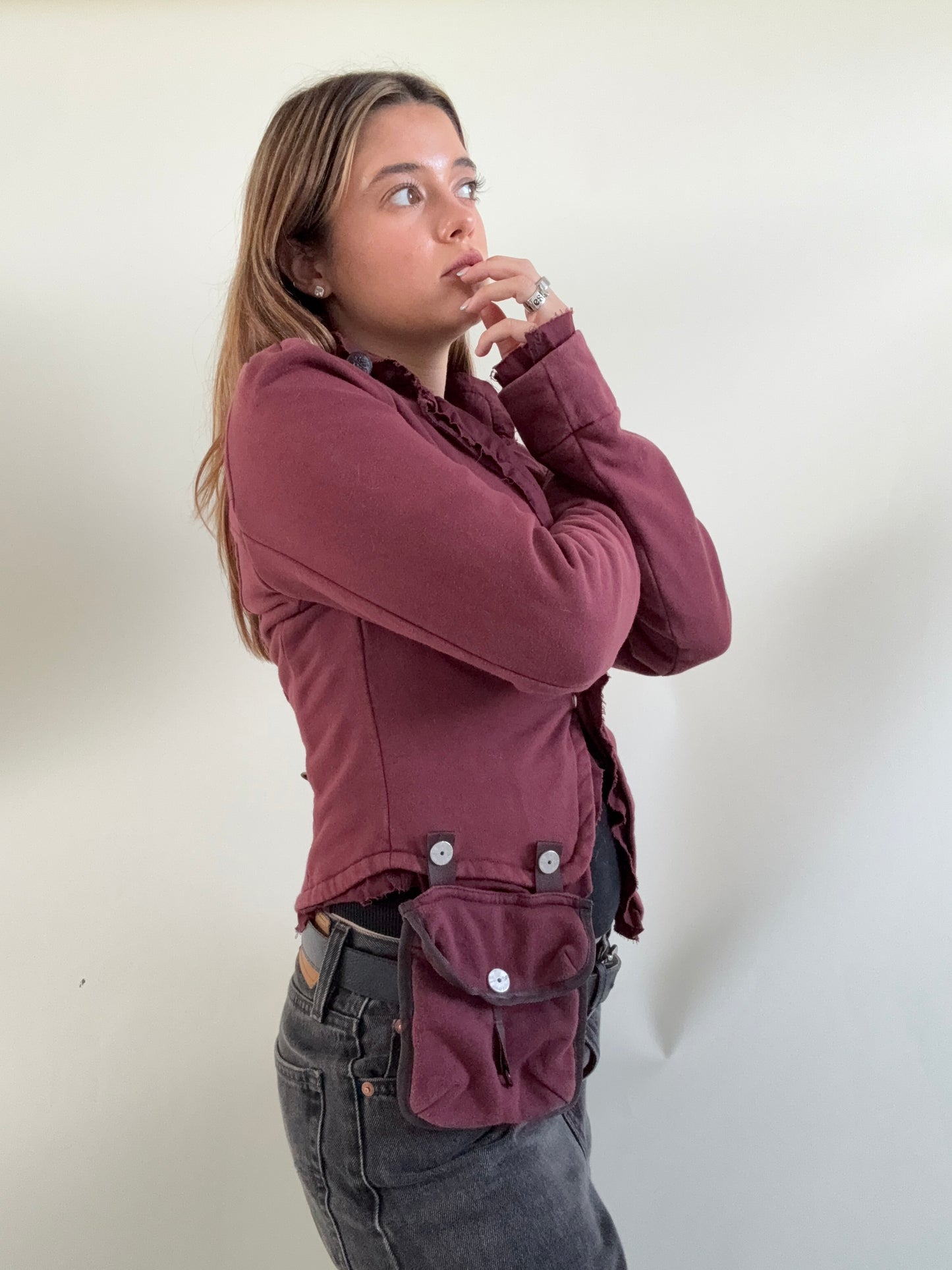 Diesel Asymmetrical Jacket, Removable Pouch (XS)