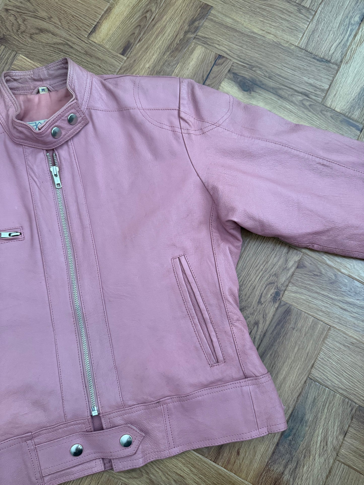 Pink Leather Jacket (M)