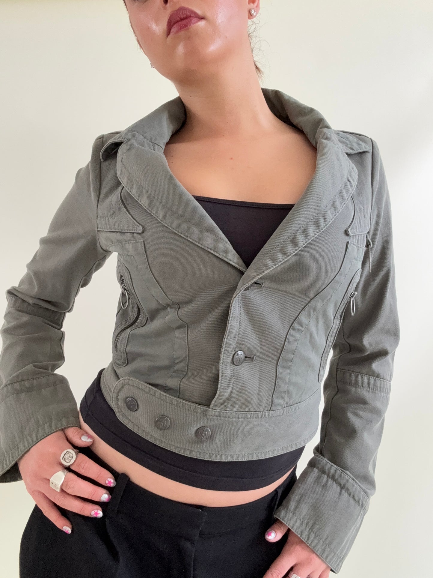 Diesel Cropped Fitted Jacket (S)