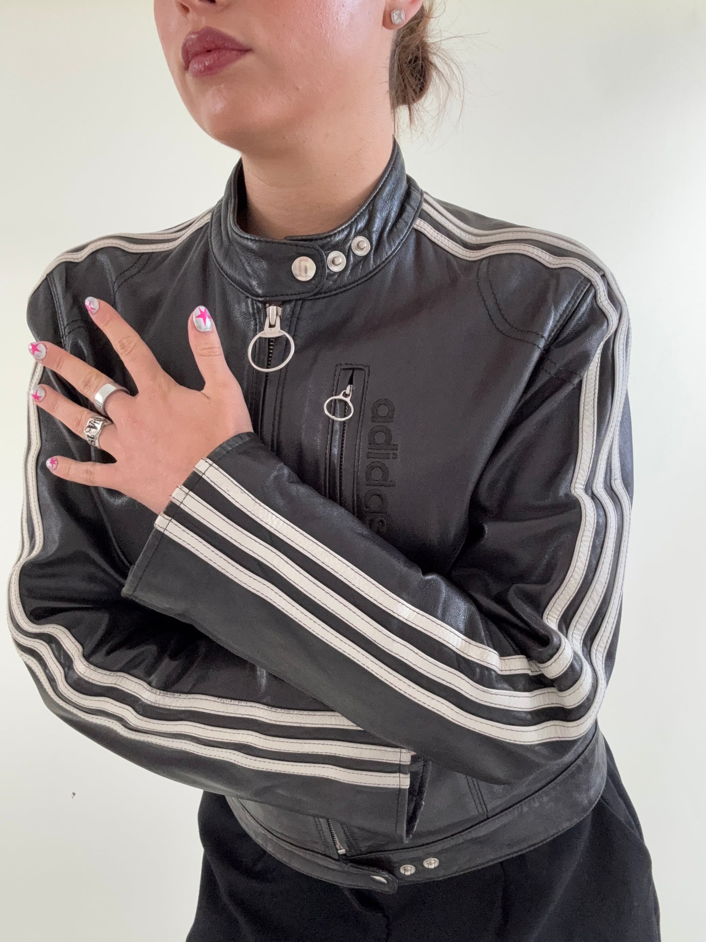 Vintage Adidas Leather Jacket (UK10)