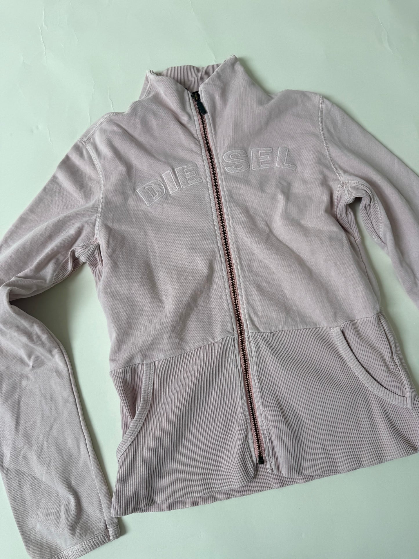 Baby Pink Diesel Zip Jumper (L)
