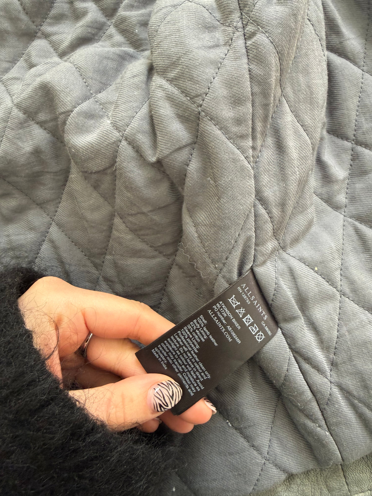 Allsaints Leather Biker Jacket (UK6)