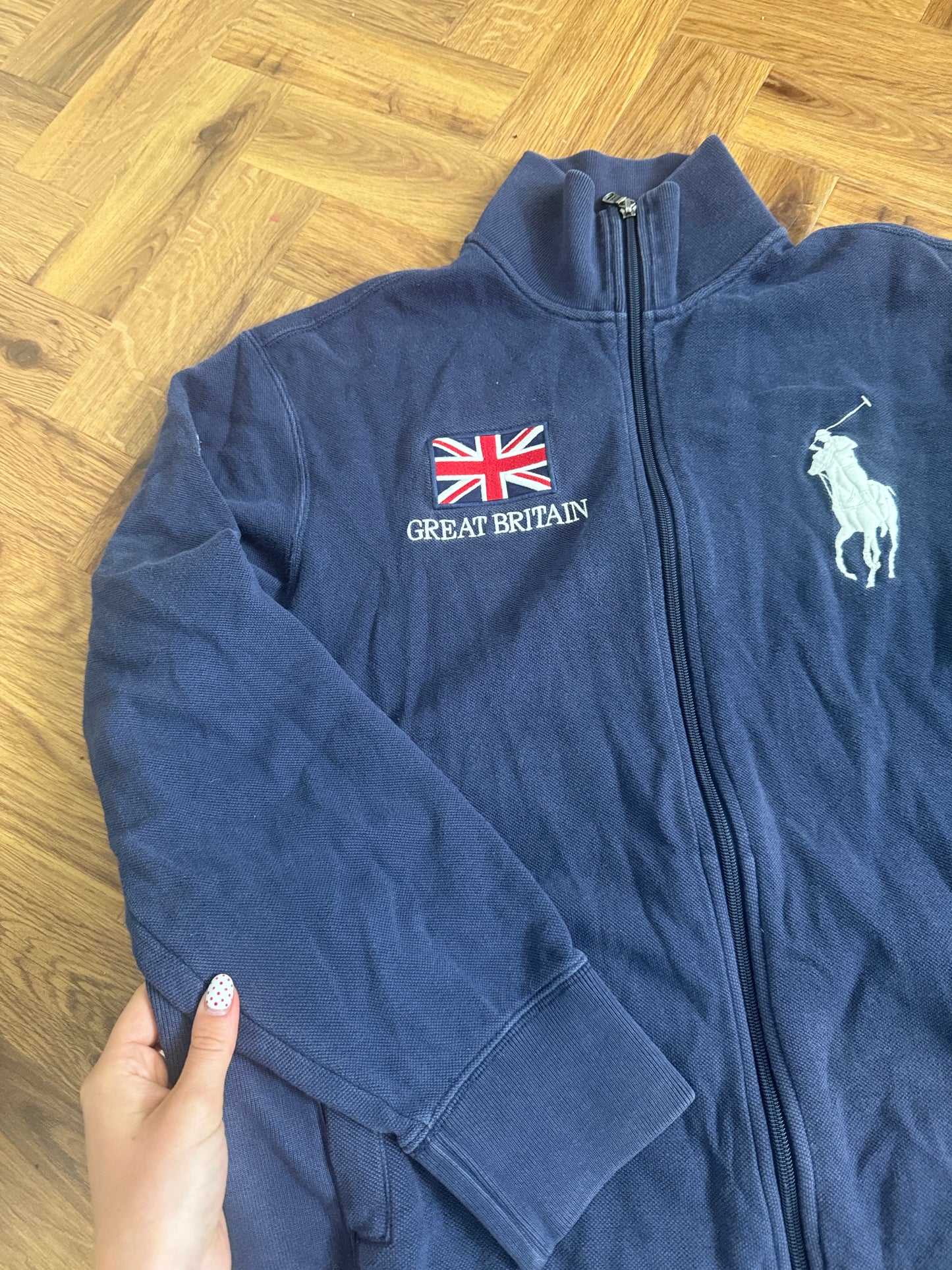 Vintage Ralph Lauren Great Britain Zip Jumper (L)