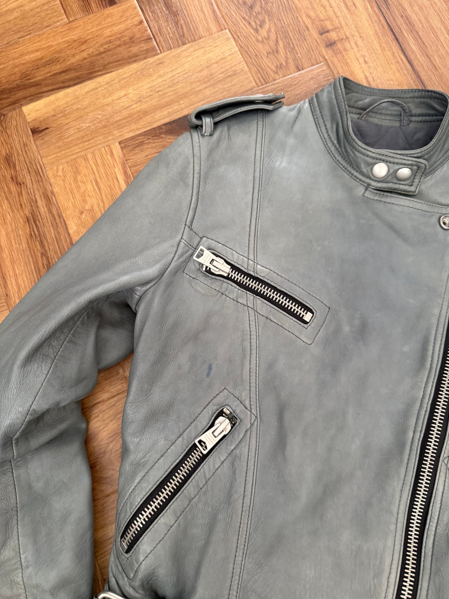 Allsaints Leather Biker Jacket (UK6)