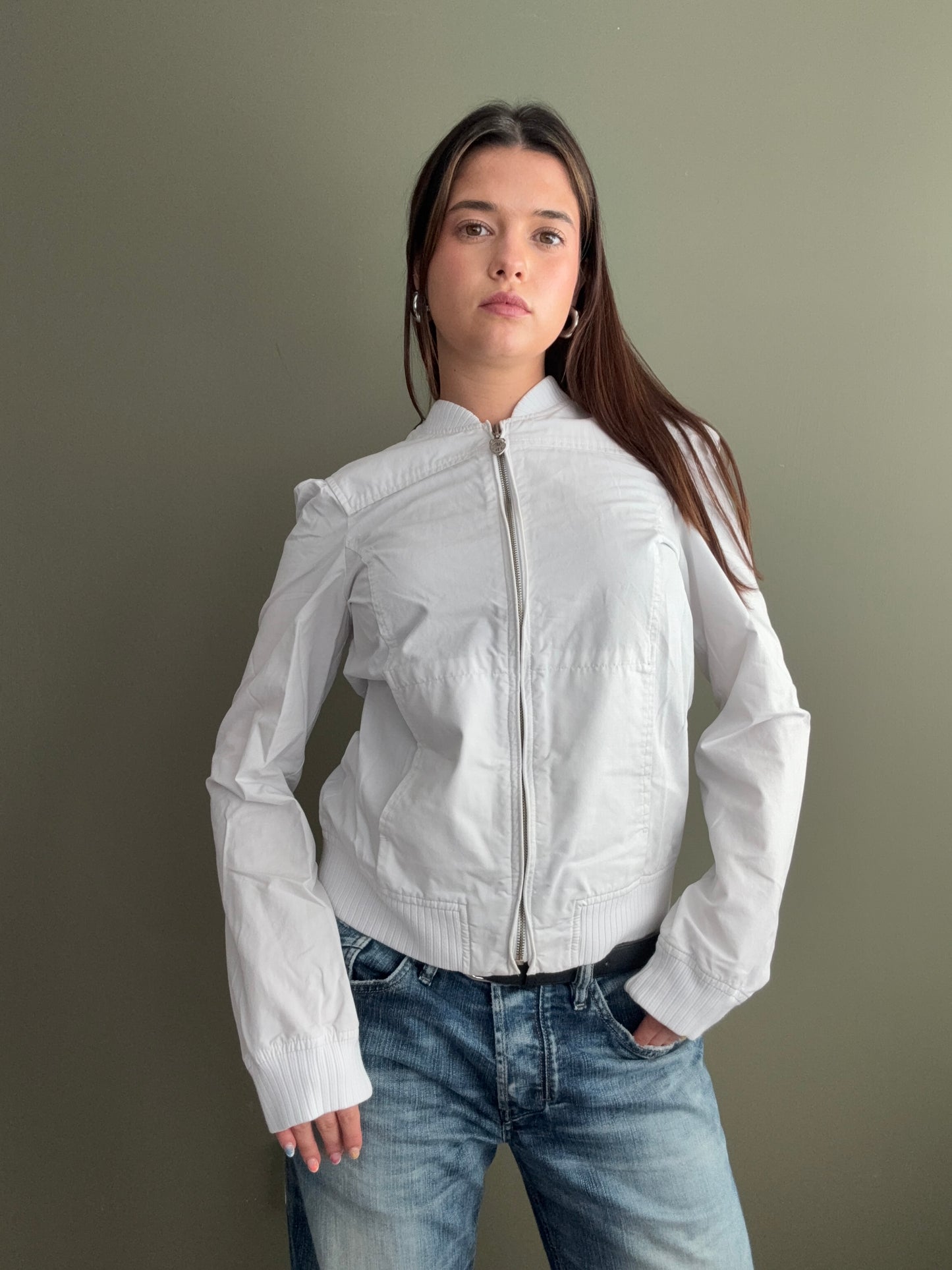 White Diesel Bomber Jacket (M)