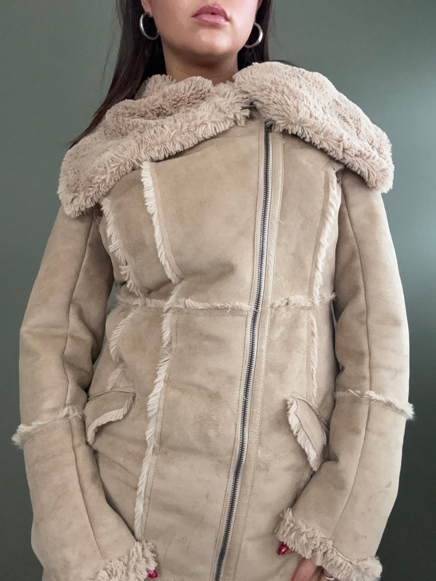 DKNY Faux Fur Jacket (S)