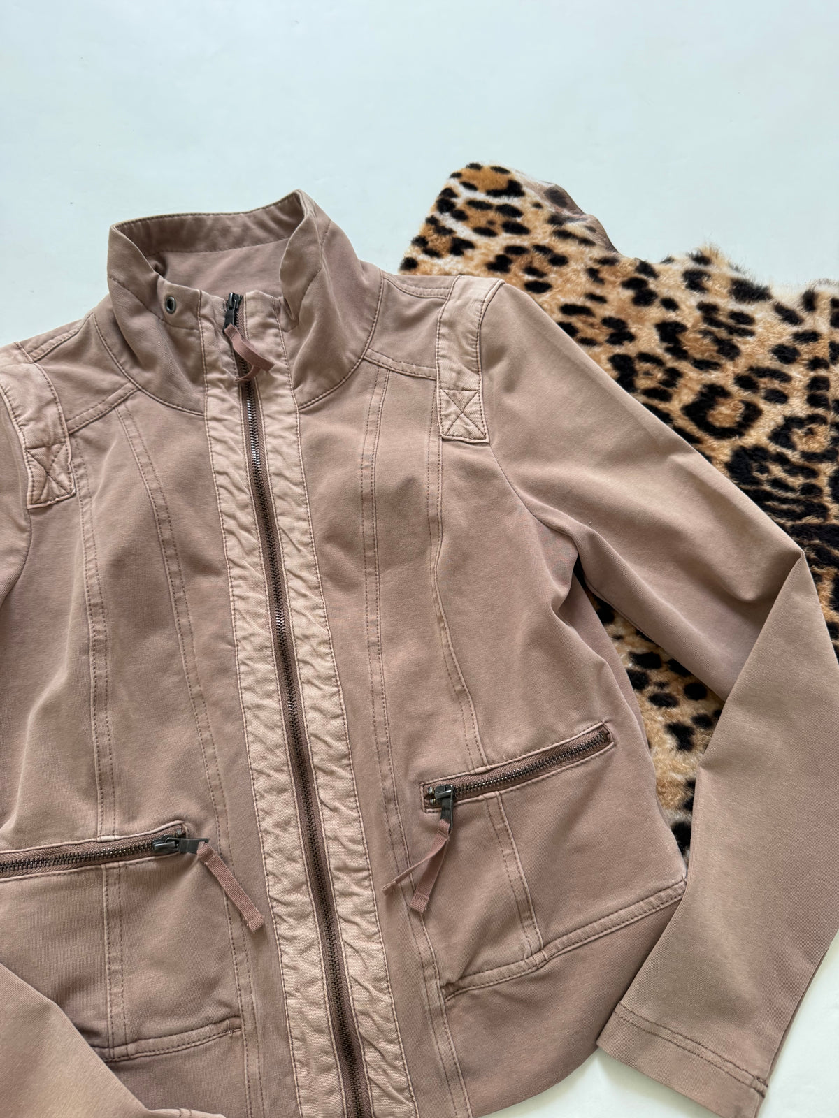 Beige Cargo Zip Jumper (M)