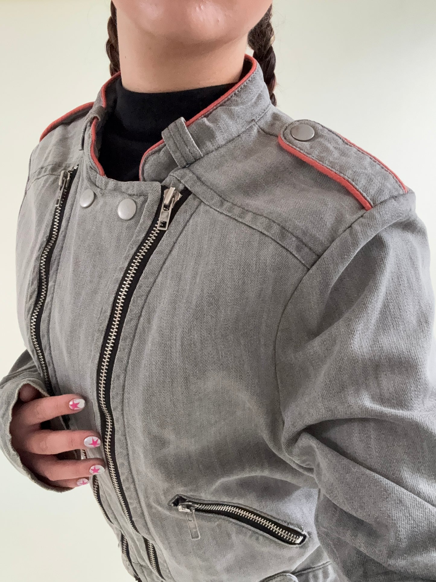 Y2K Biker Jacket (UK14)