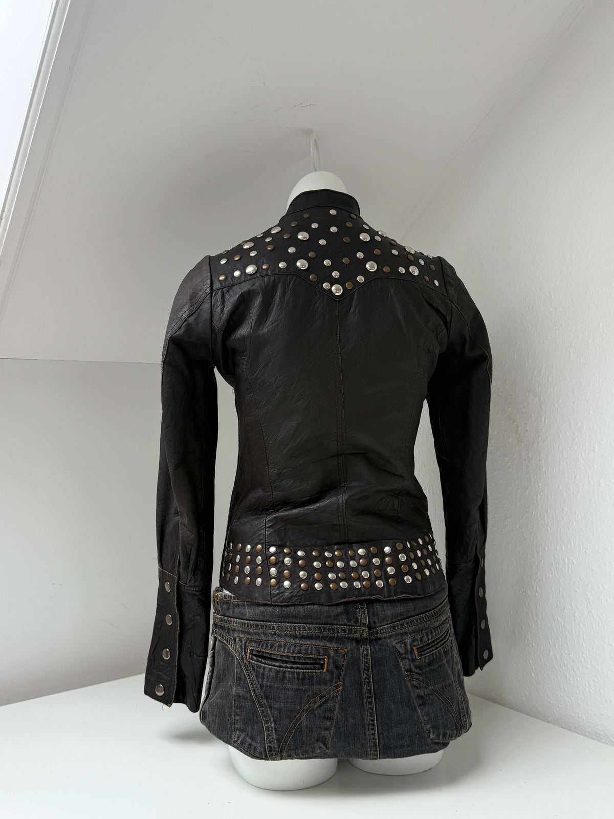 Allsaints Leather Studded Jacket (UK8)