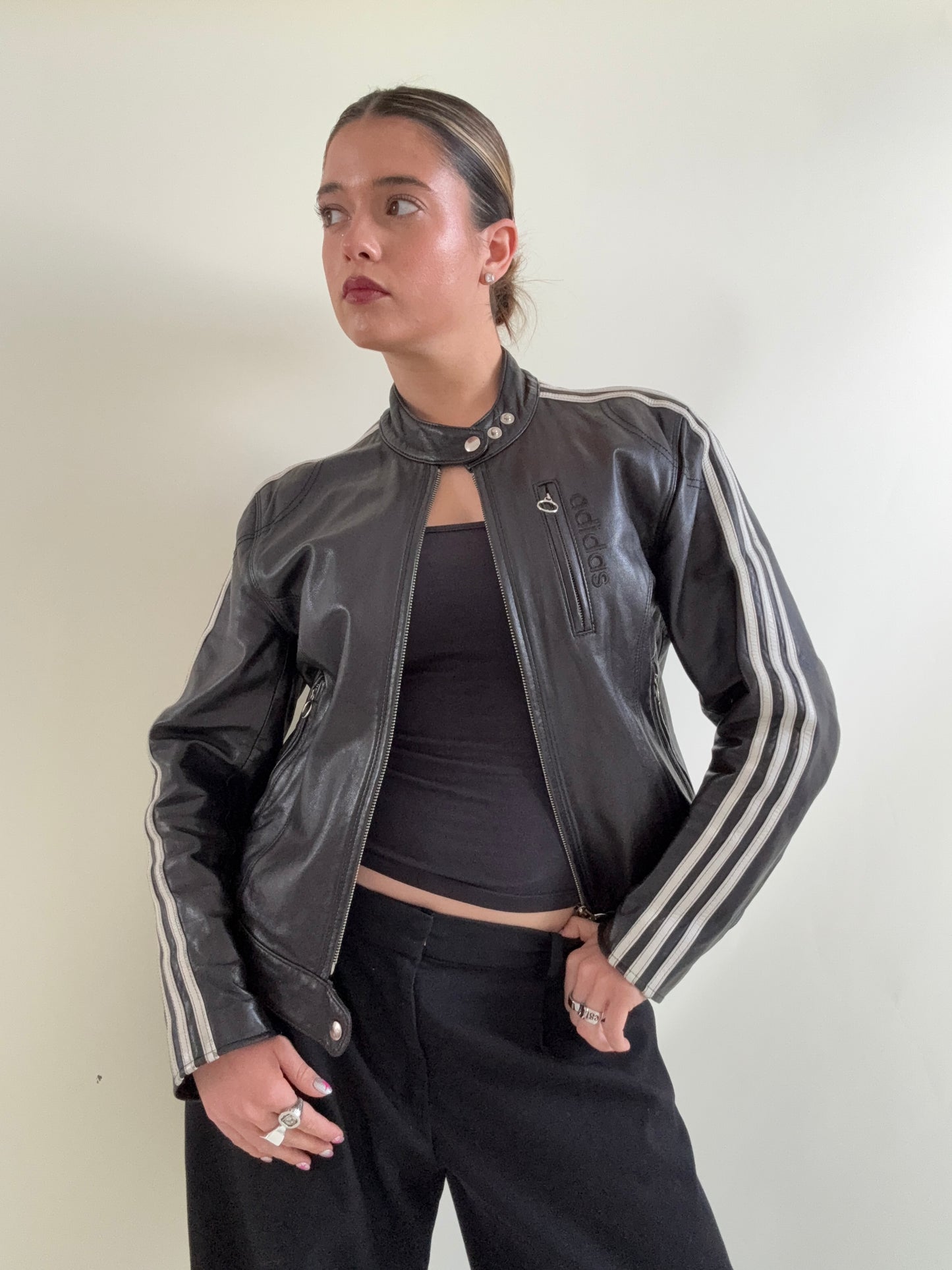 Vintage Adidas Leather Jacket (UK10)
