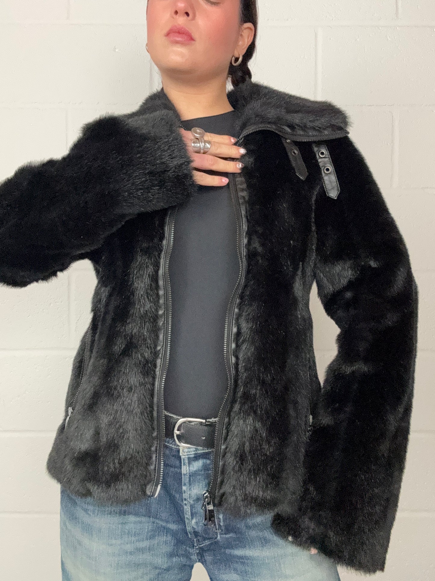 Armani Faux Fur Jacket (M)