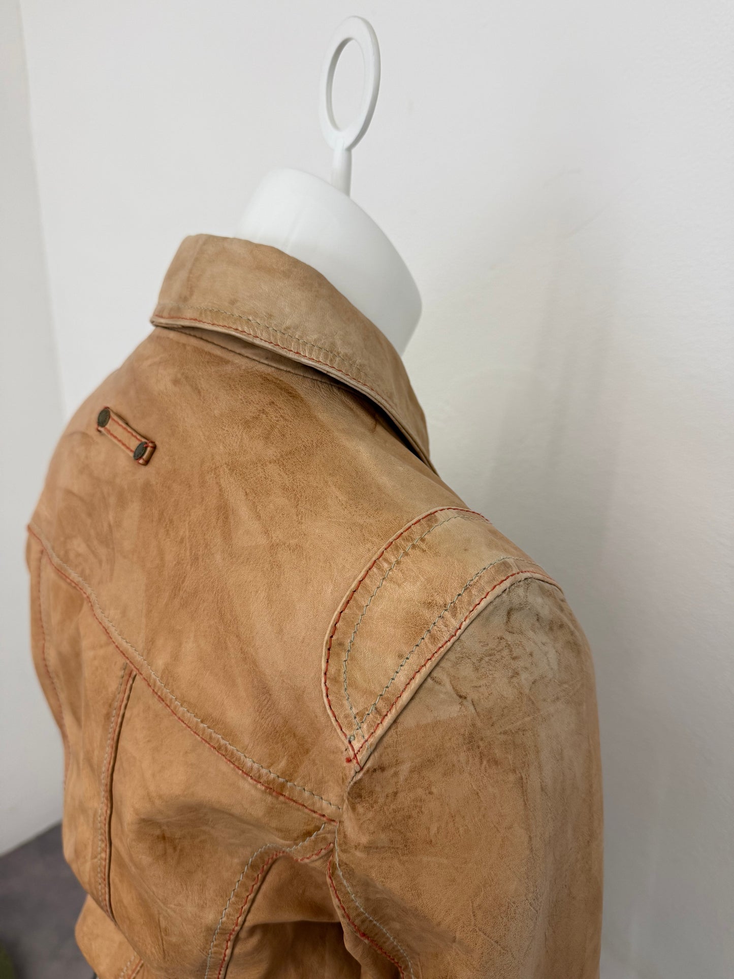 Leather Bomber Jacket (UK12)