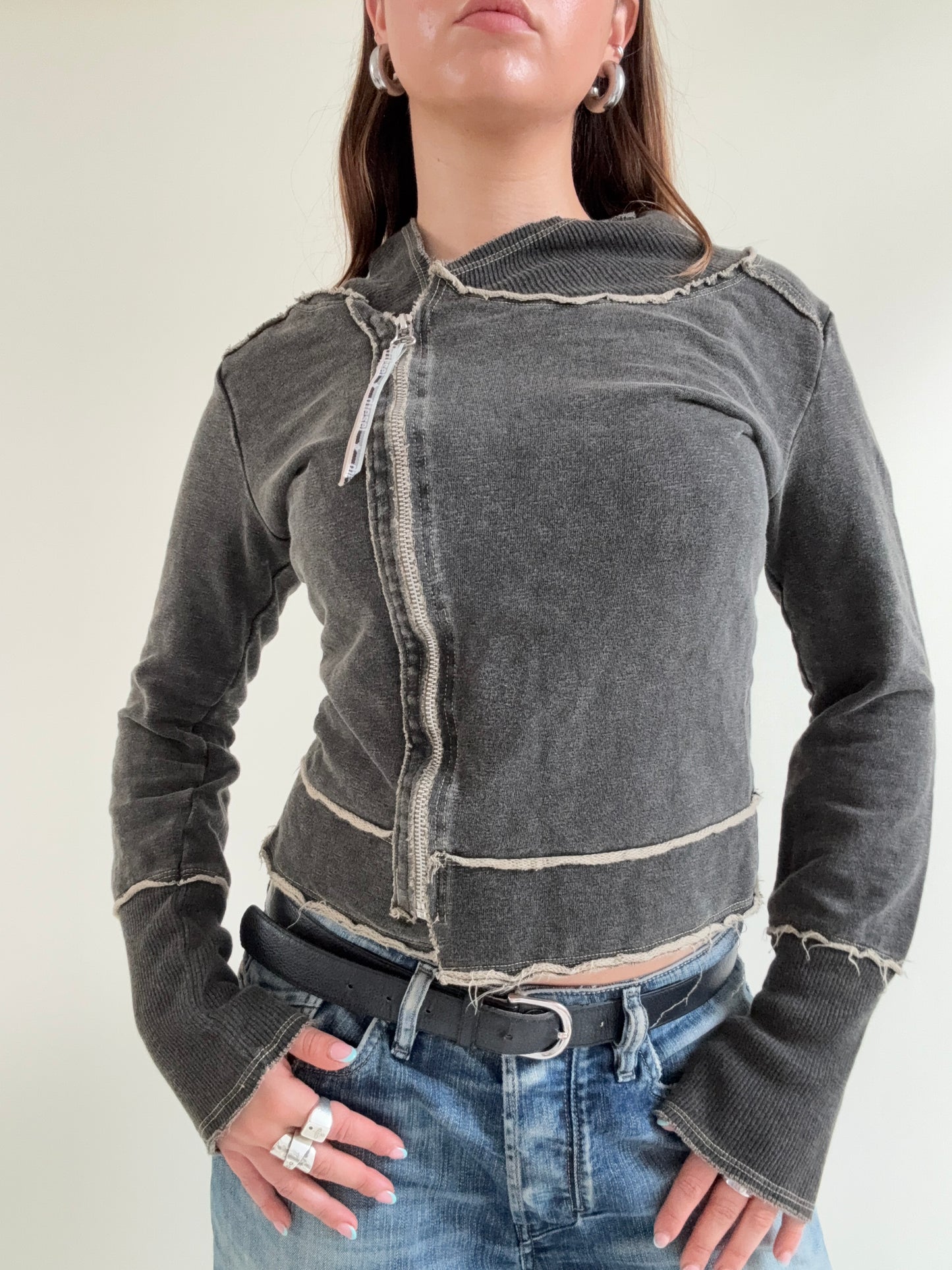 Vintage Diesel Asymmetric Zip Jumper (L)