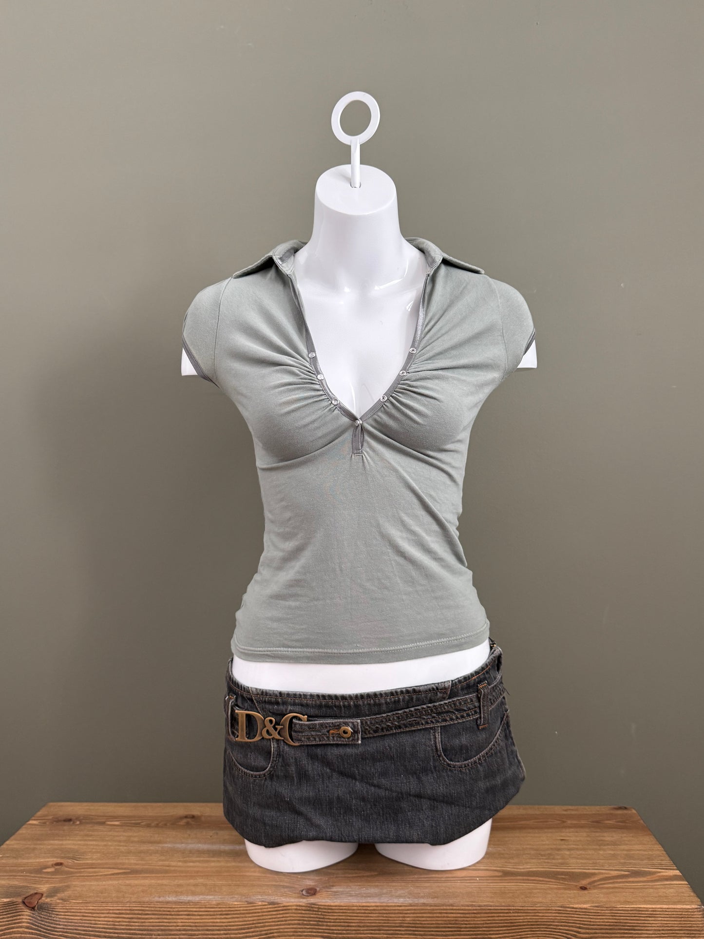 Y2K Fitted Ruched Top (UK10)