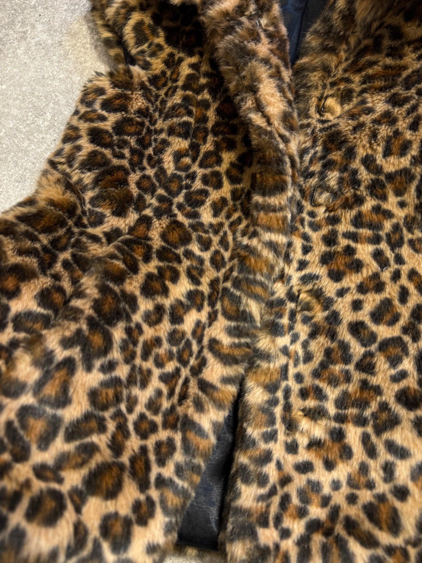 Faux Fur Leopard Gilet (S)