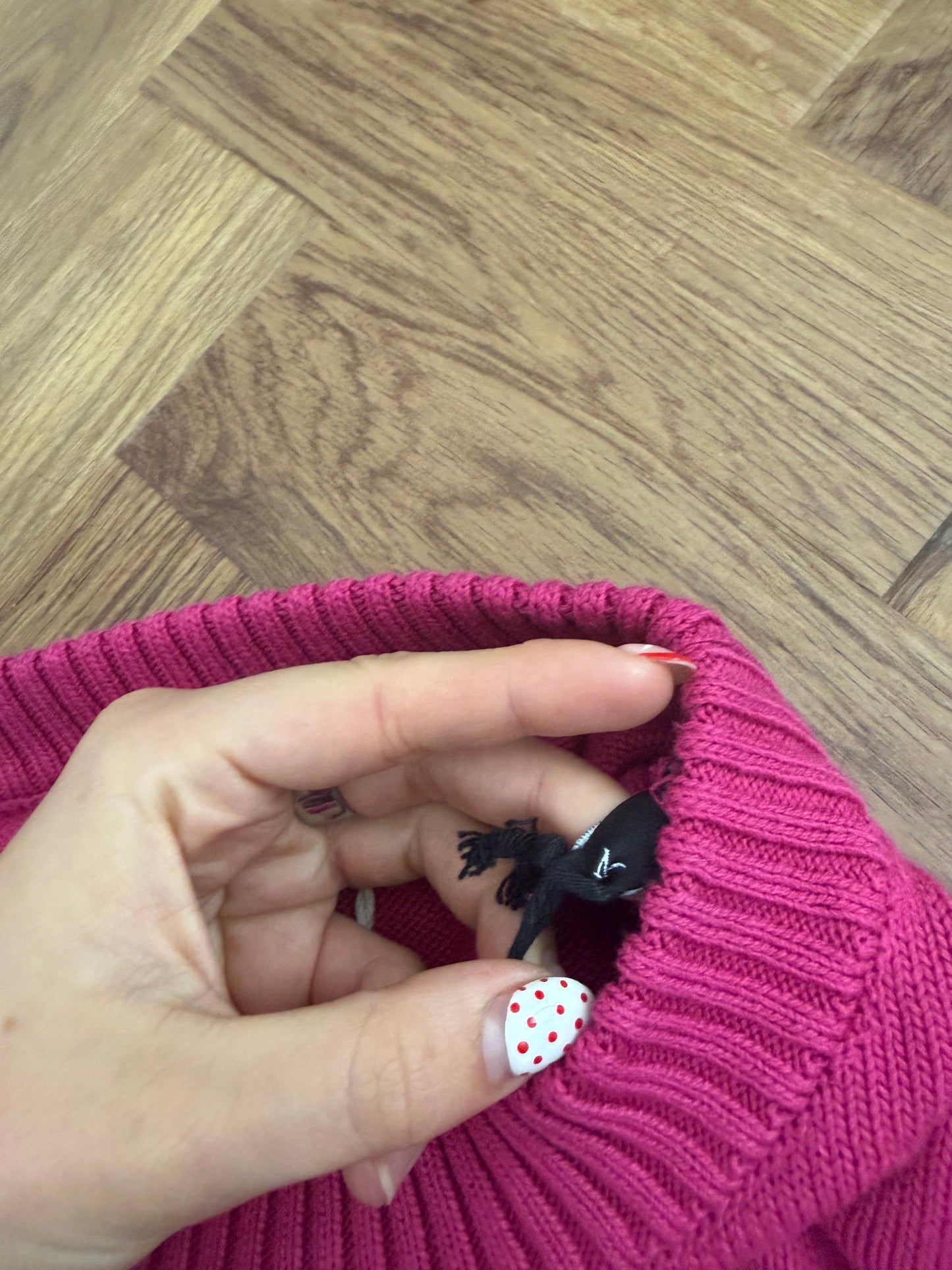Pink Cropped Diesel Knit Jumper (M)