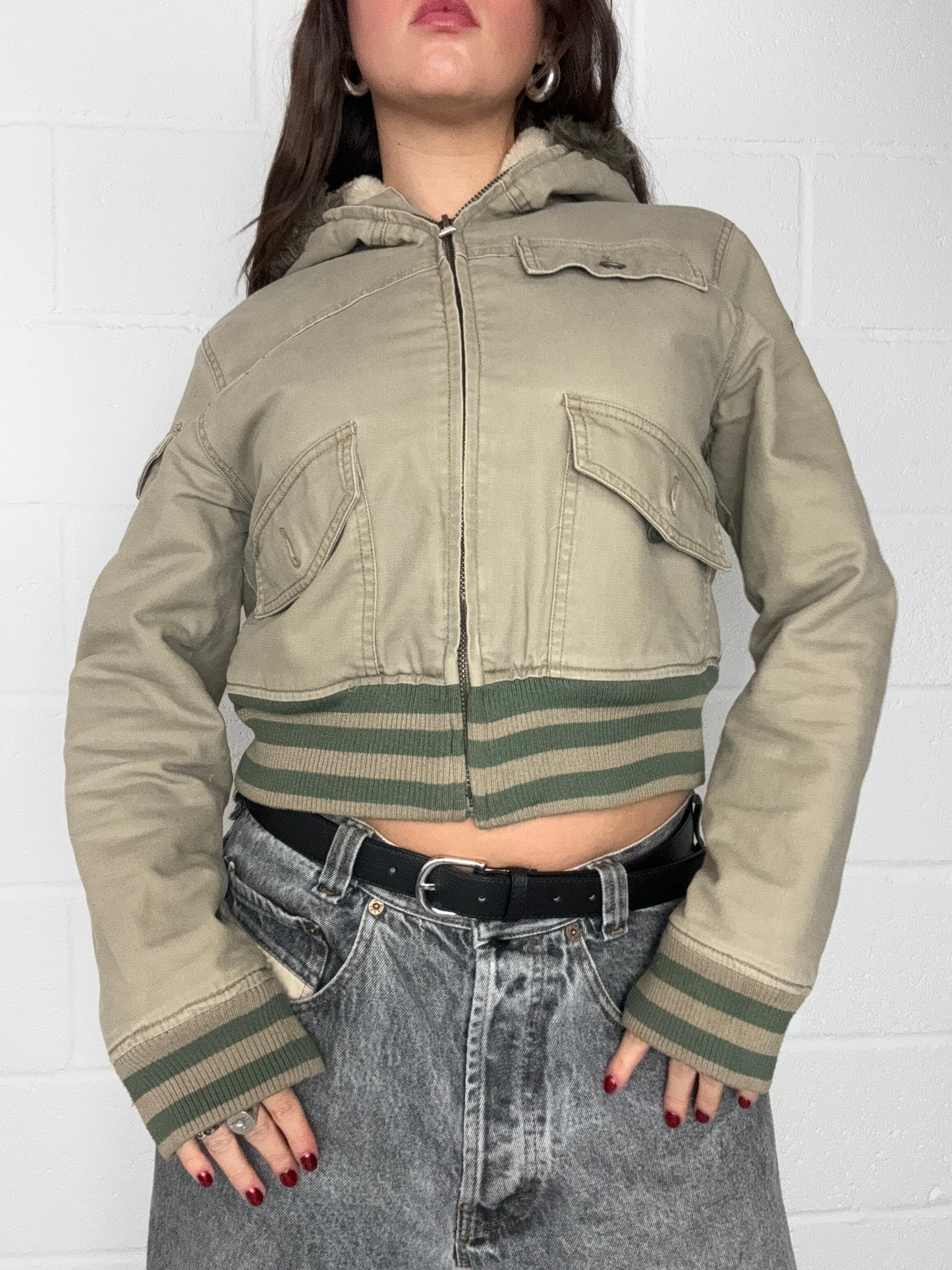 Chilli Pepper Khaki Bomber Jacket