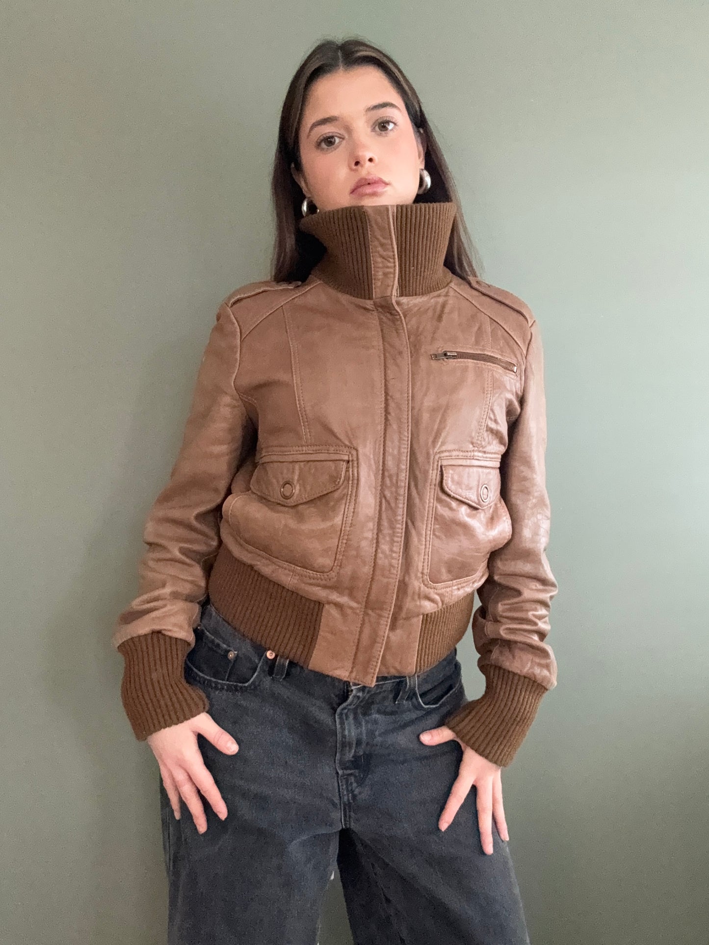 Oasis Leather Jacket (UK14)