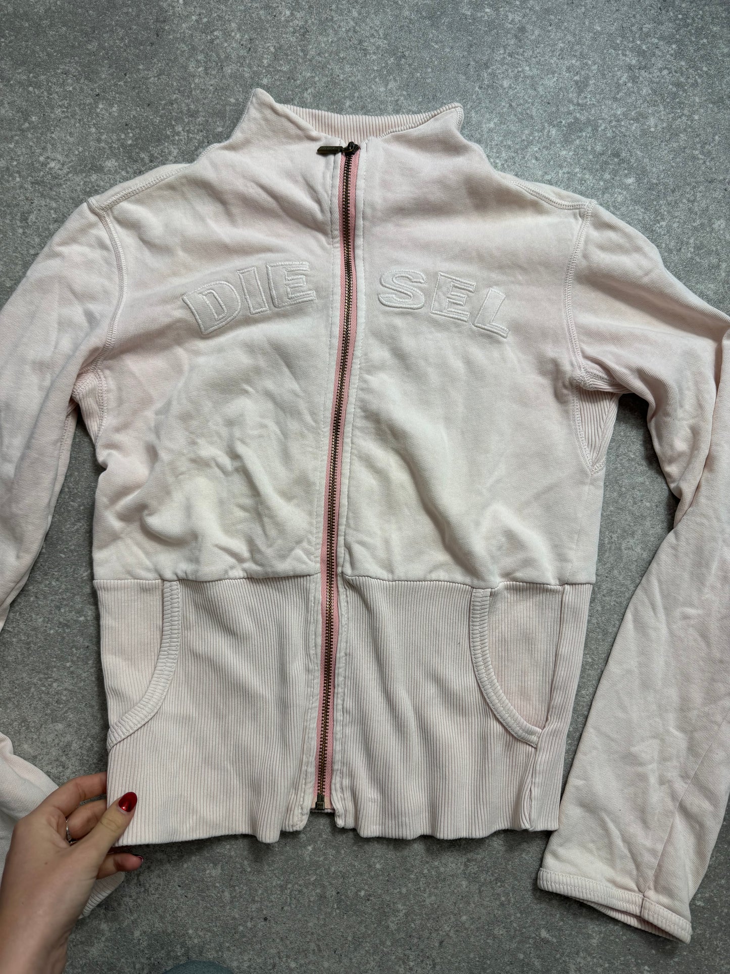 Diesel Baby Pink Zip Jumper (M)