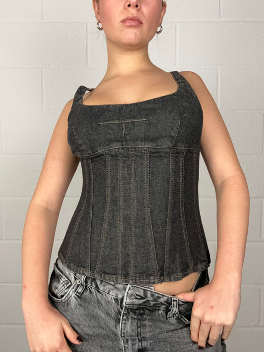 Dolce and Gabbana Denim Corset Top (M)