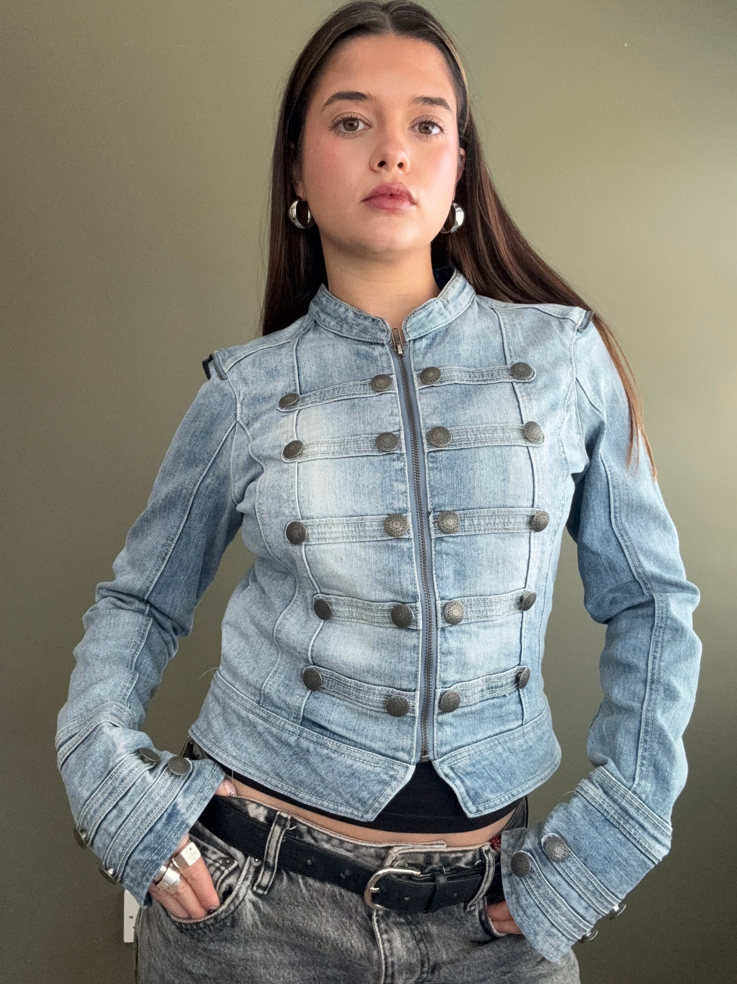 Denim Military Jacket (UK12)