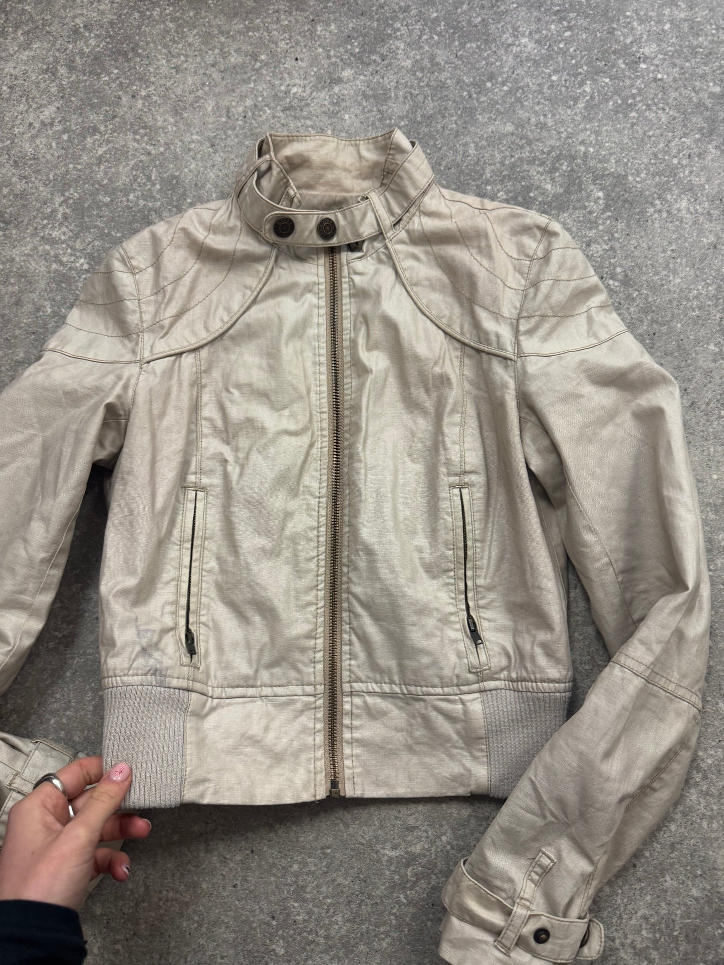 Cropped Y2K Bomber Jacket (UK8)