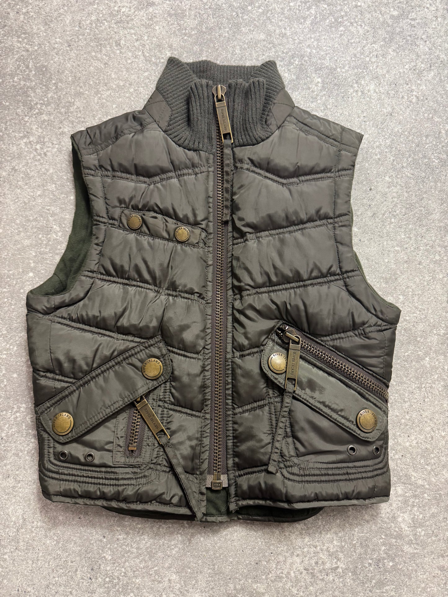 Y2K Khaki Gilet (UK8)