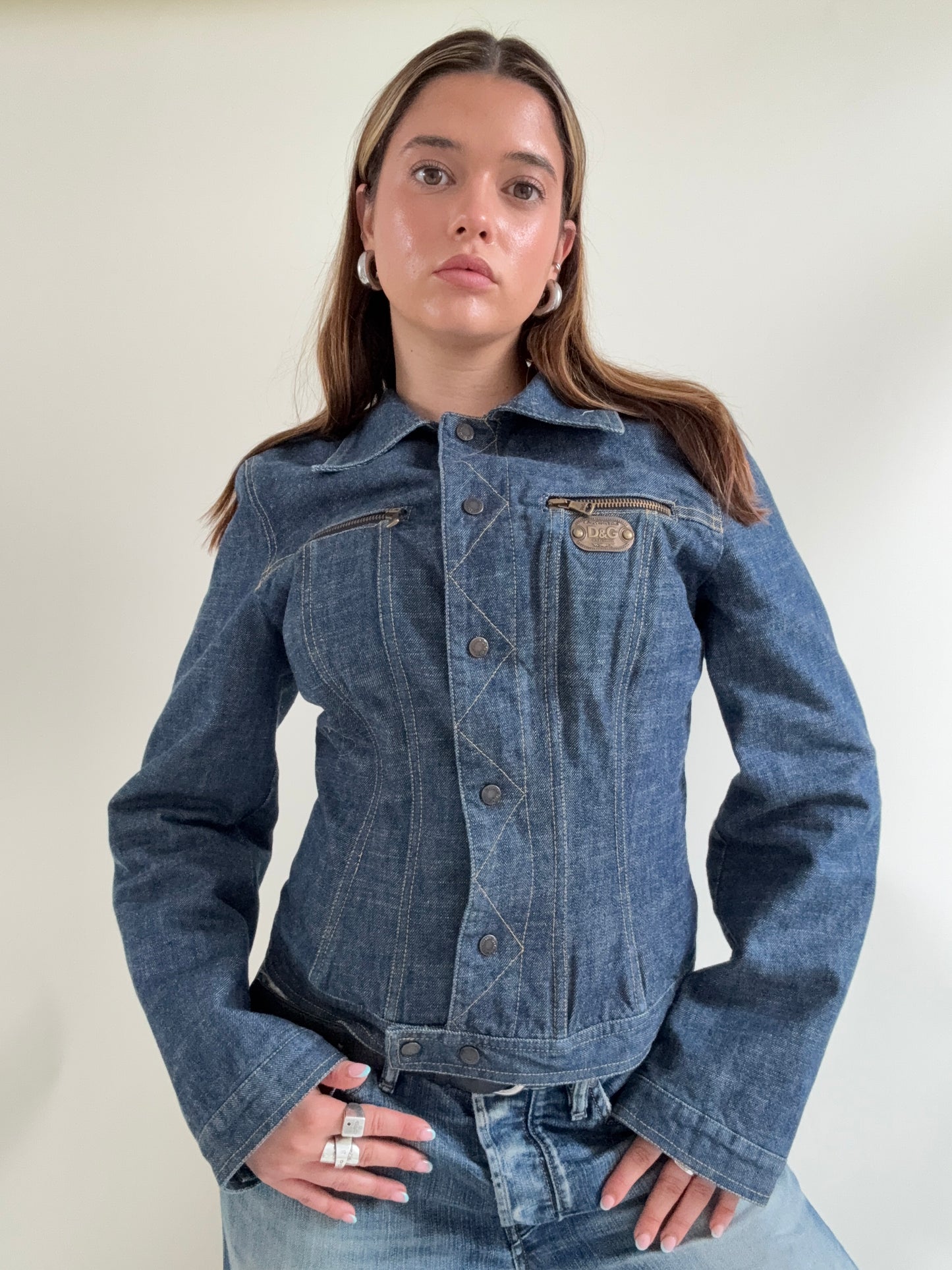 Vintage Dolce & Gabbana Fitted Denim Jacket (M)