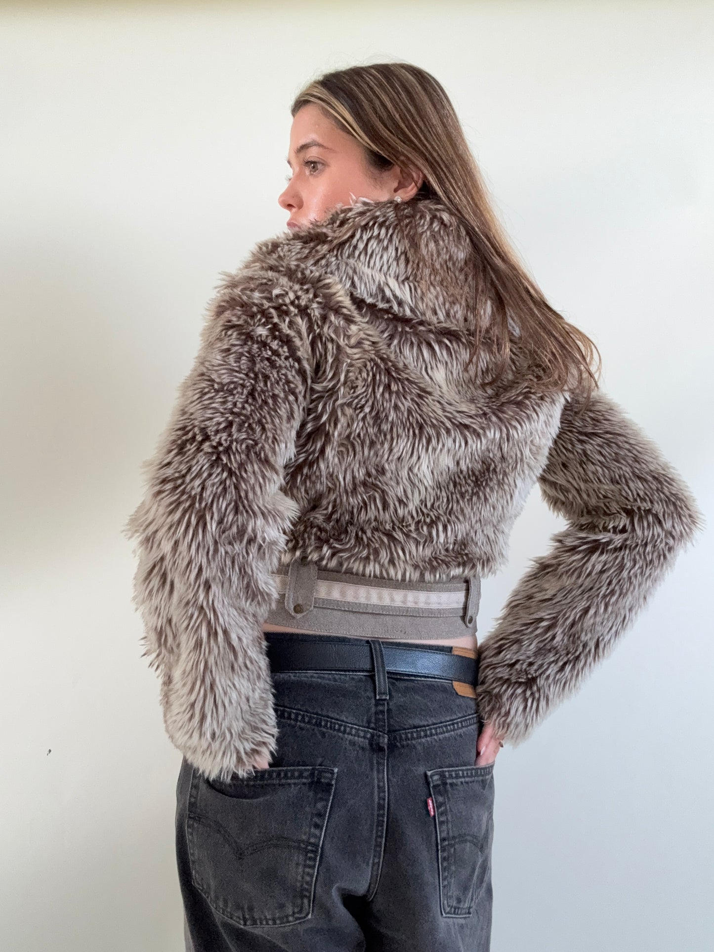 Faux Fur Bomber Jacket (UK10)