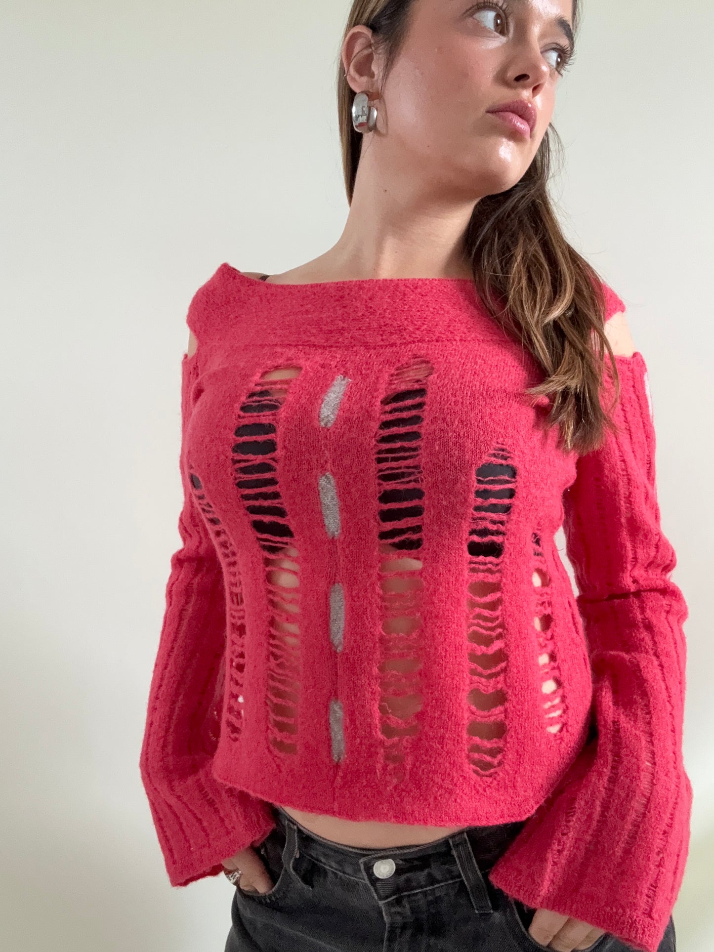 Firetrap Wool Distressed Jumper (M)