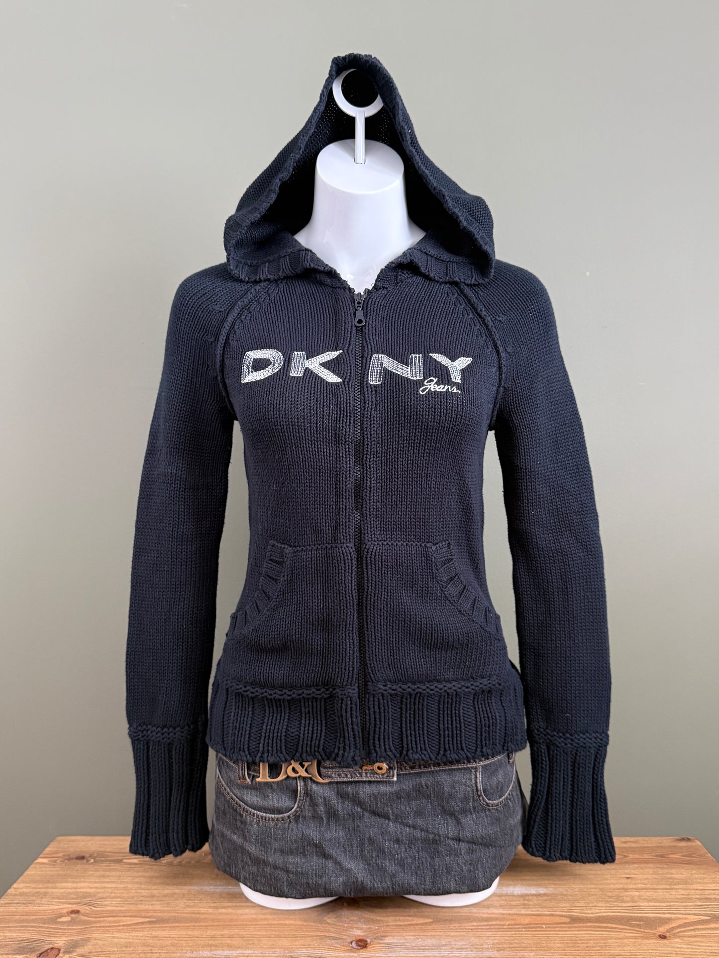 DKNY Knit Zip Hoodie (M)