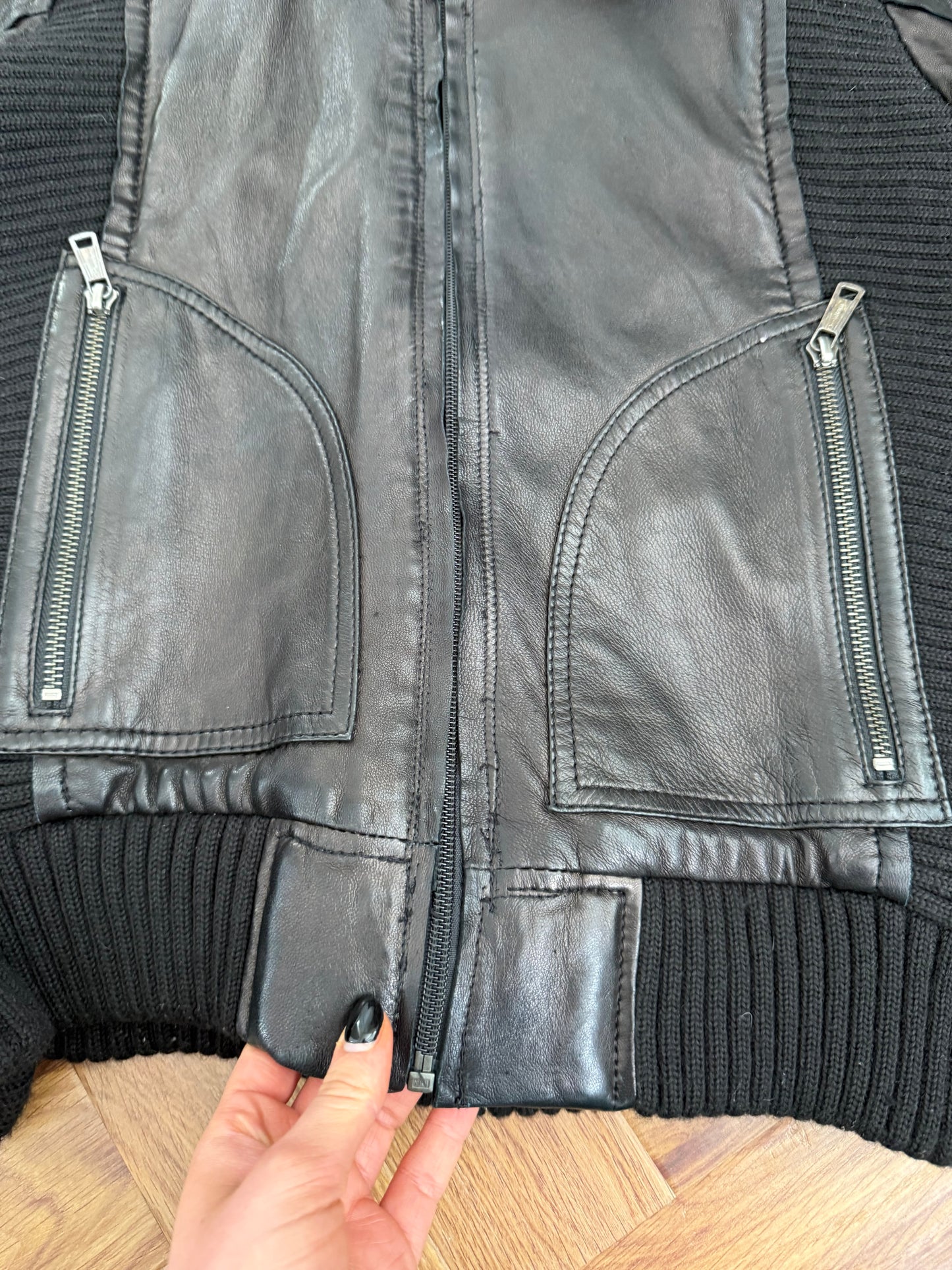 Diesel Leather Bomber Jacket (S)