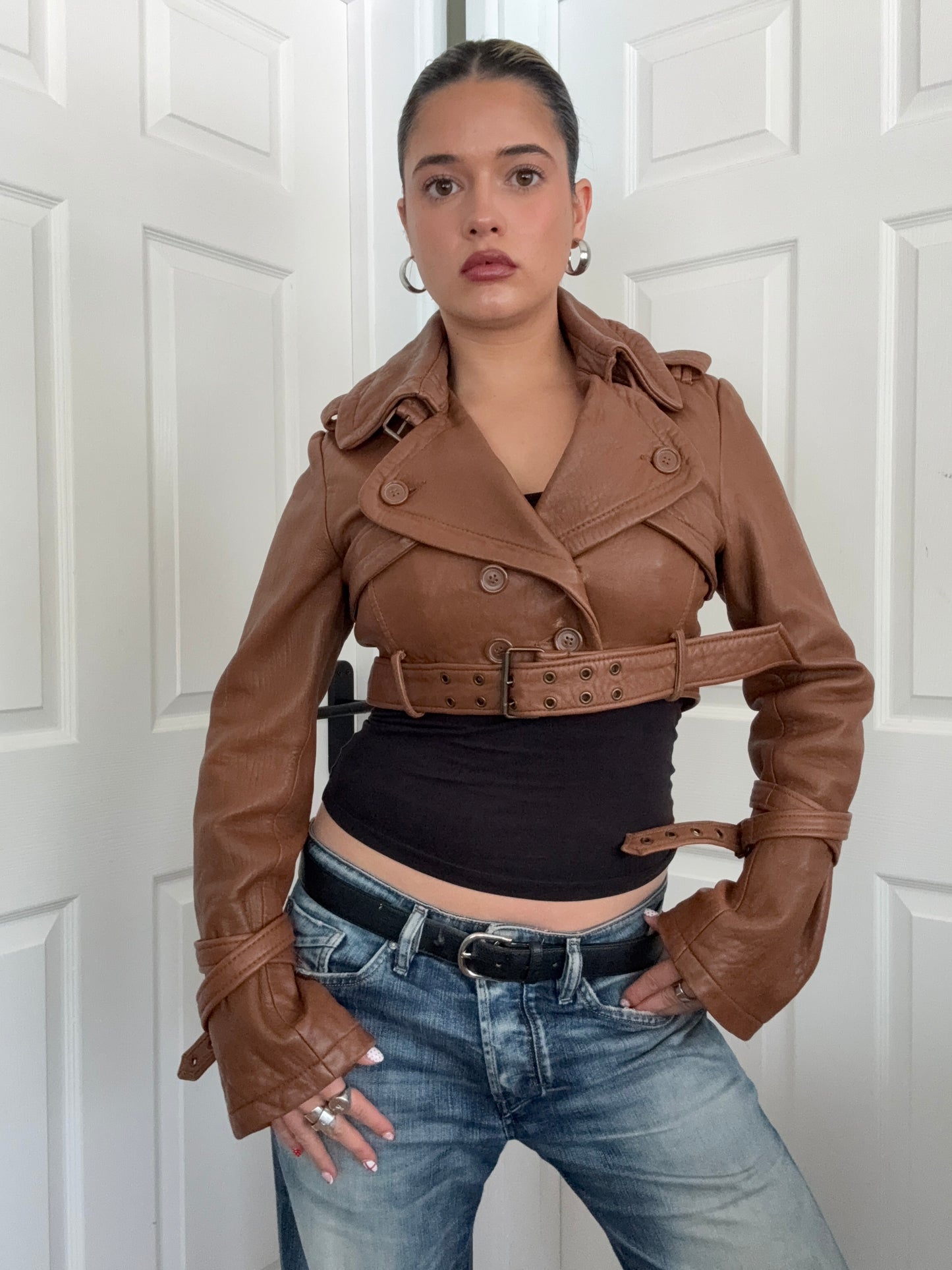 Allsaints Leather 2 in 1 Jacket (UK10)