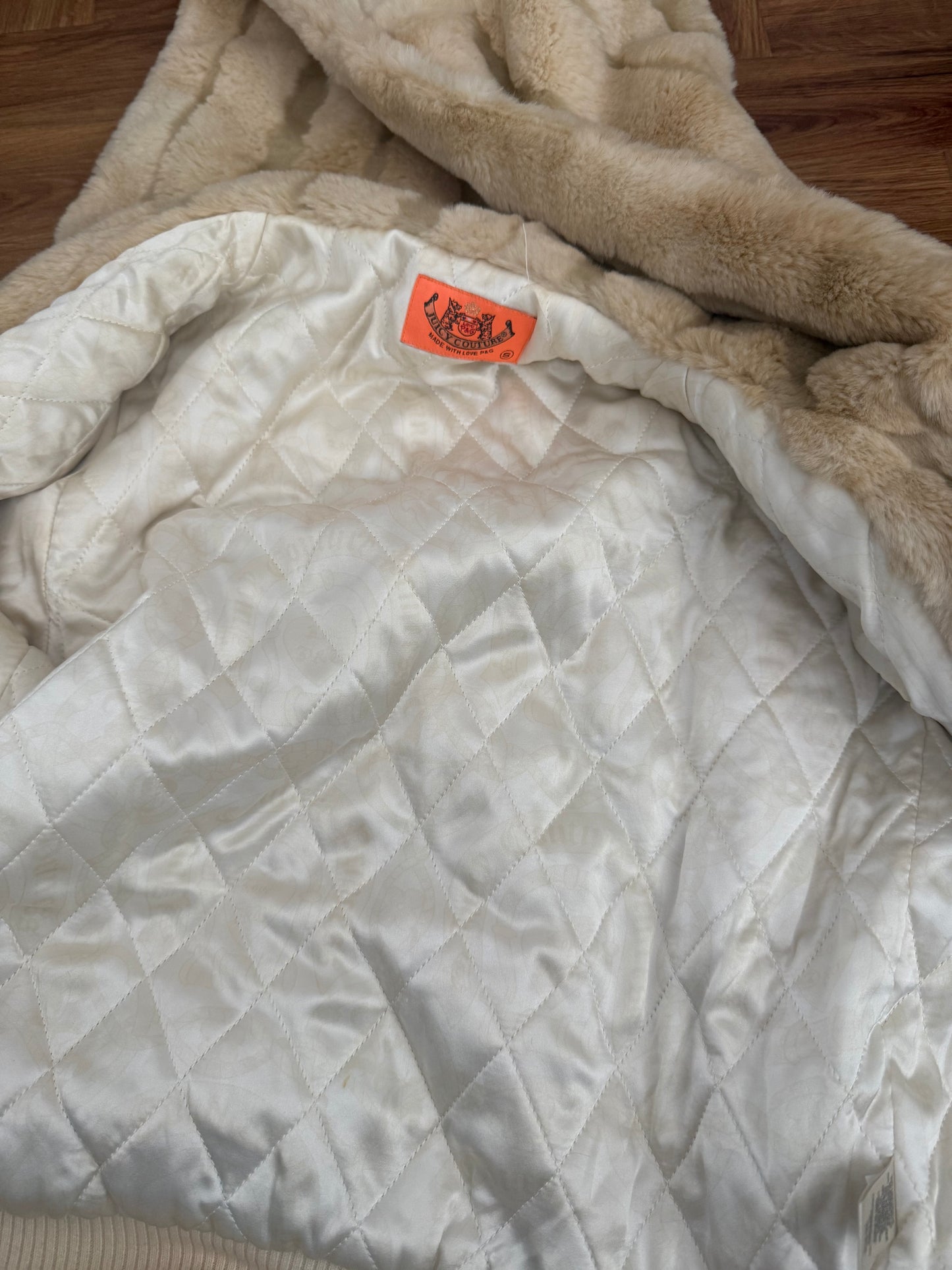 Juicy Couture Faux Fur Hooded Jacket (S)