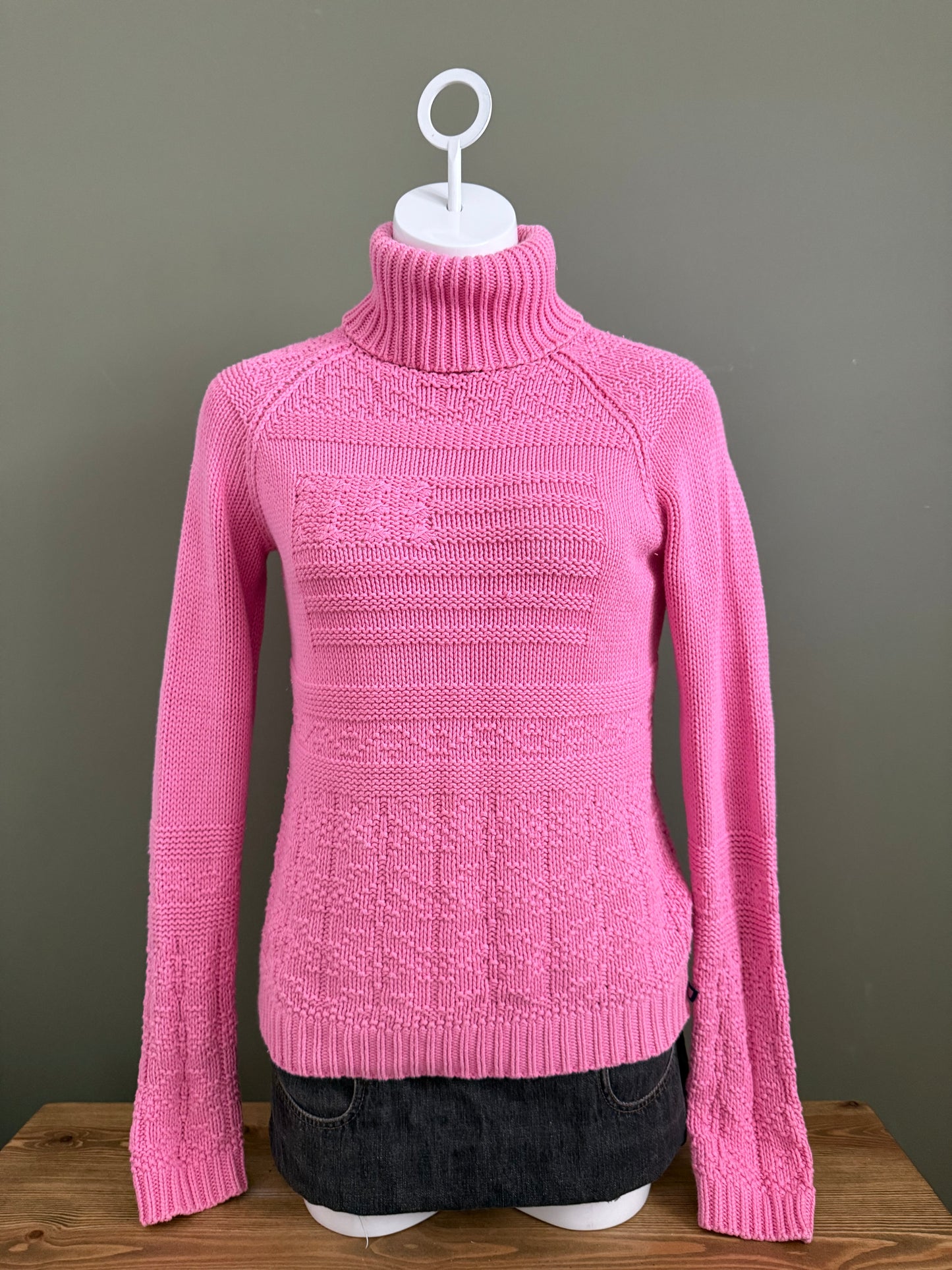 Ralph Lauren Pink Knit Flag Jumper (S)