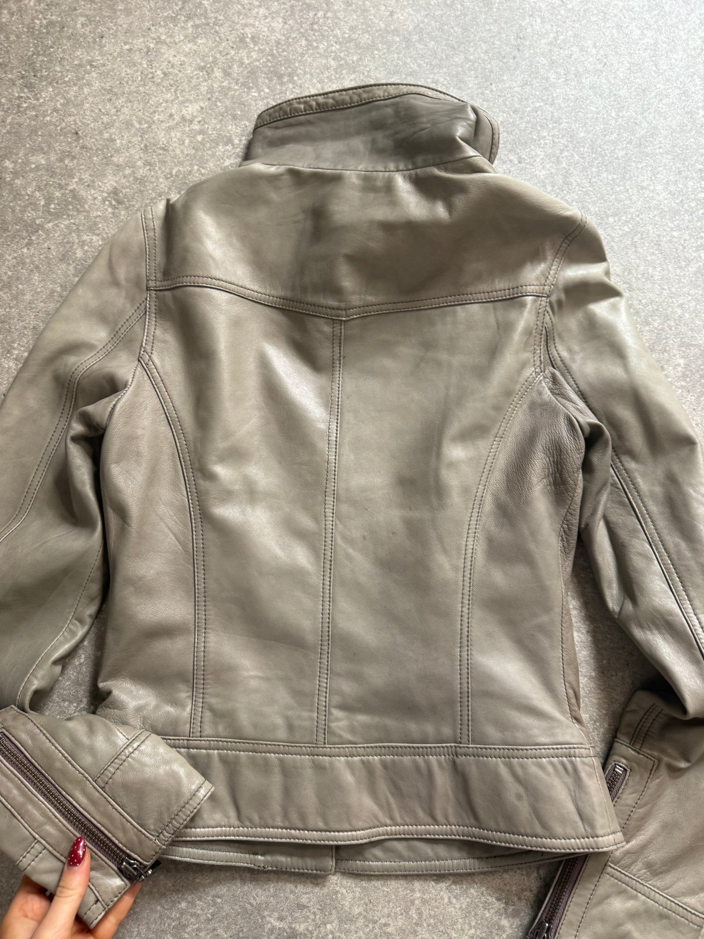Ted Baker Fitted Leather Jacket (XS)