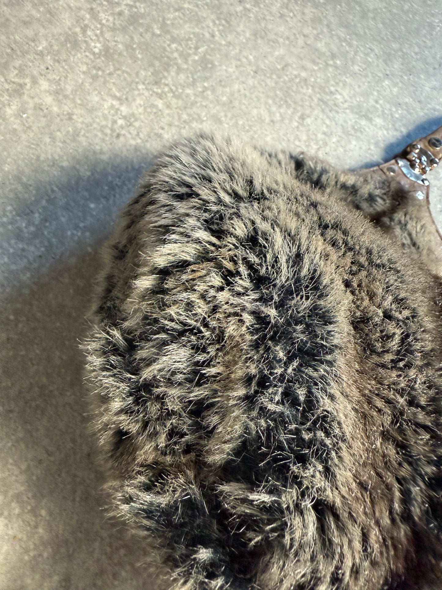 Large Faux Fur Shoulder Bag