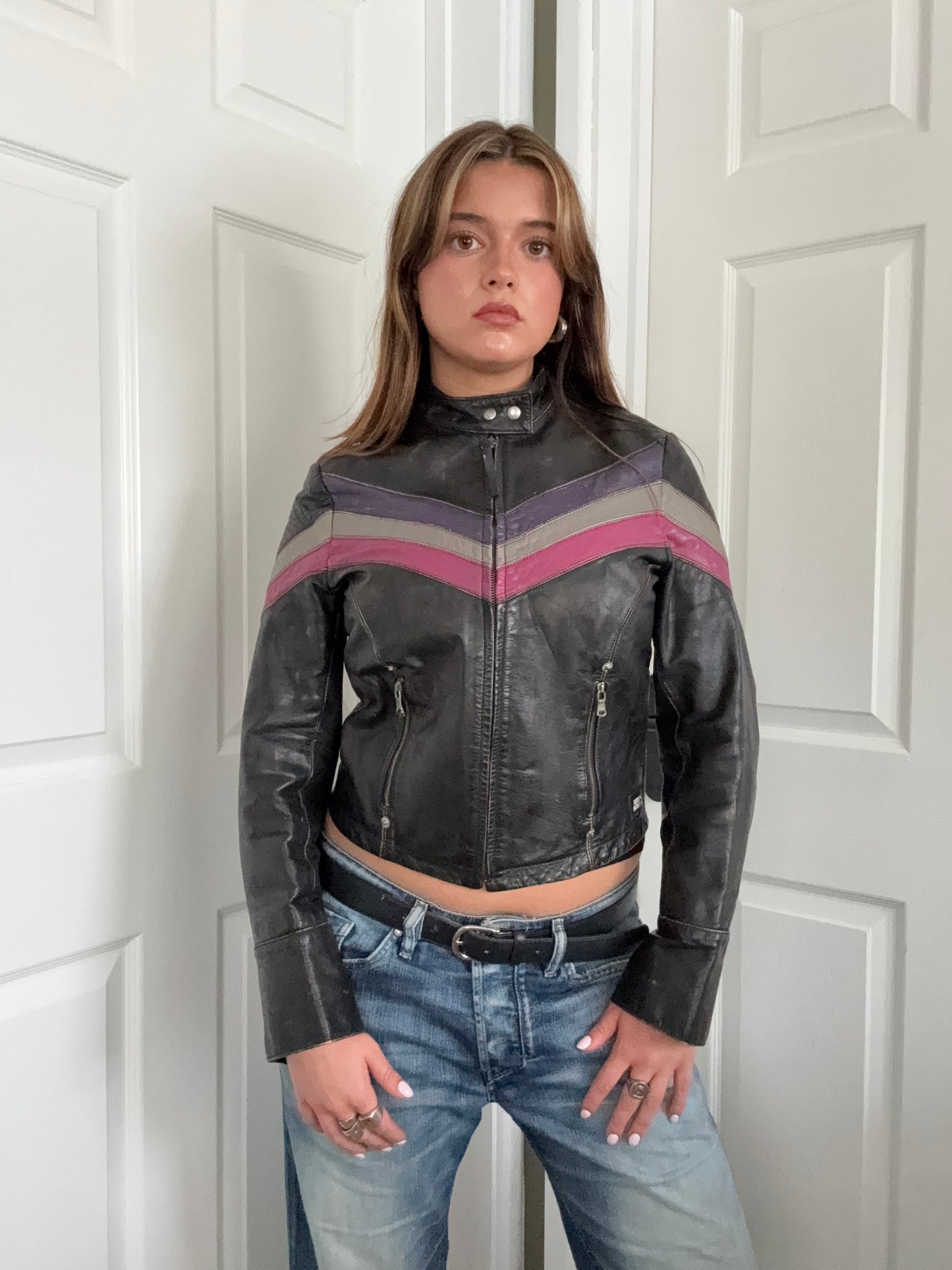 Miss Sixty Leather Racer Jacket (S)