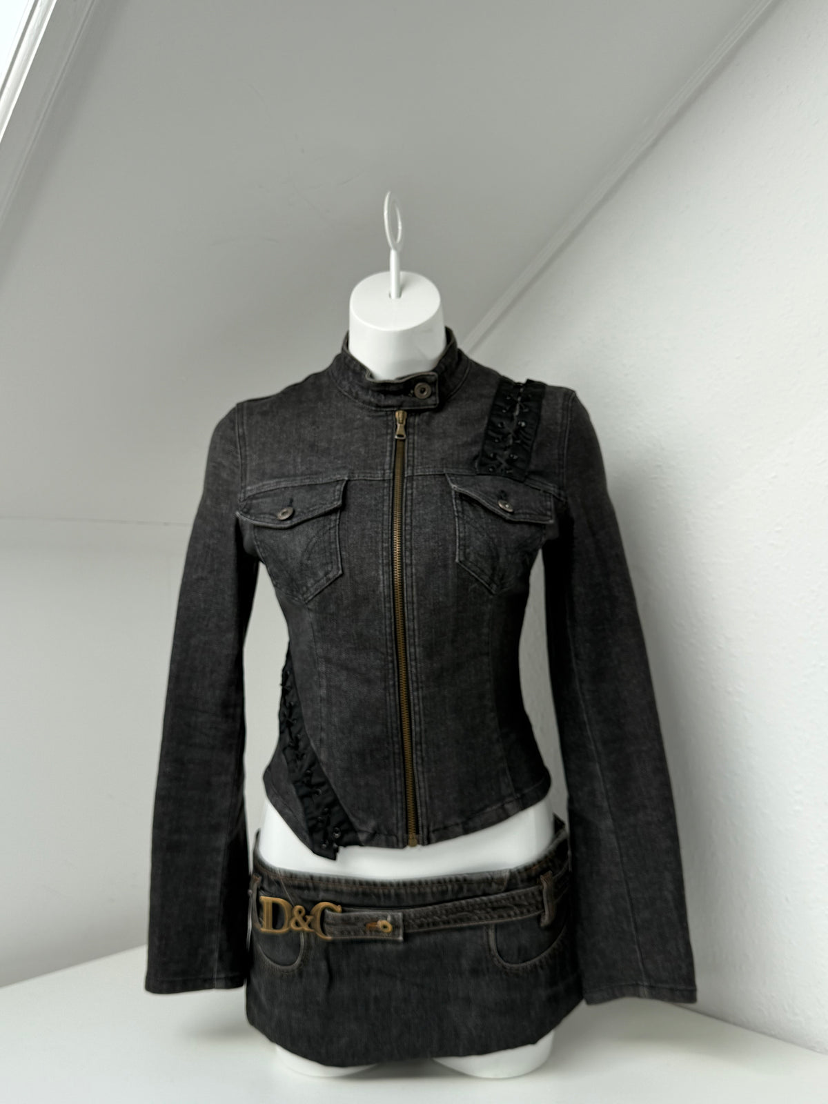 Dolce & Gabbana Denim Lace Up Jacket (S)